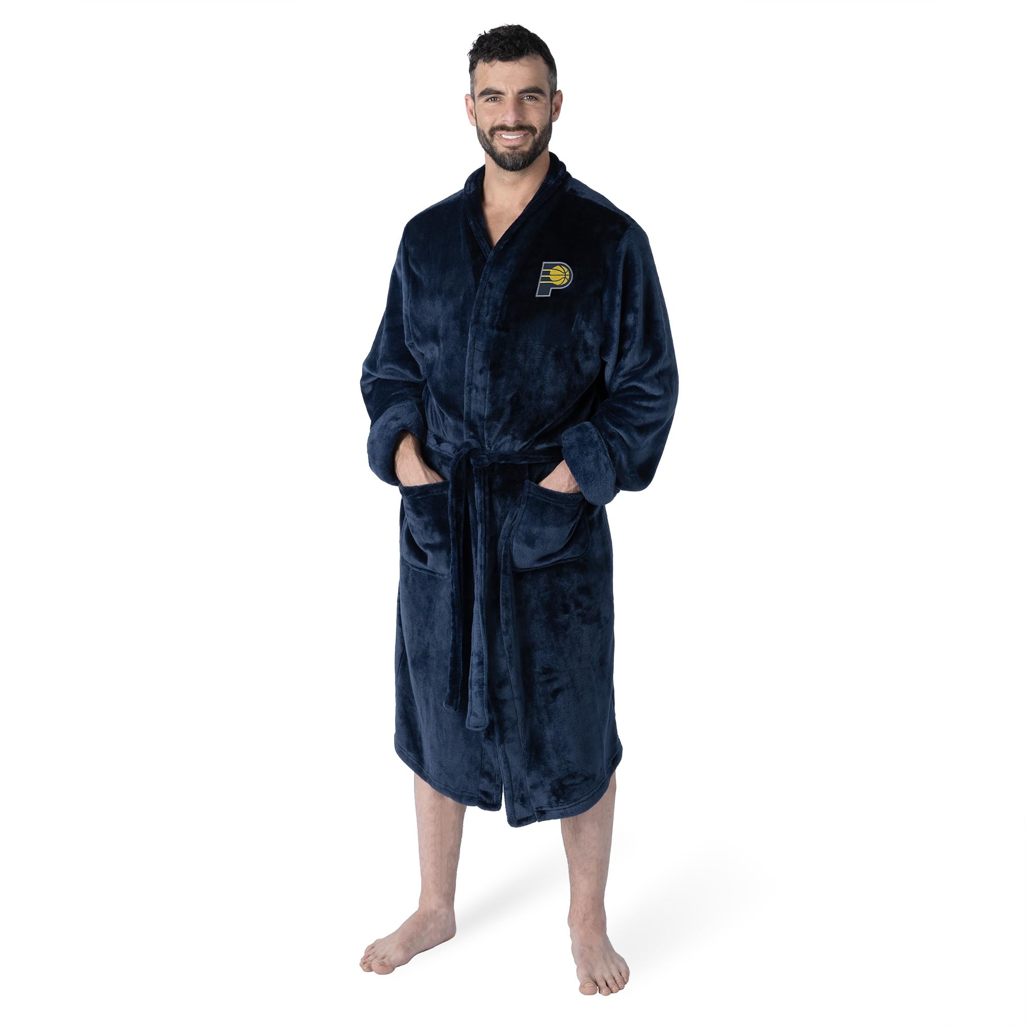Northwest NBA Indiana Pacers Silk Touch Bathrobe L/XL, Navy