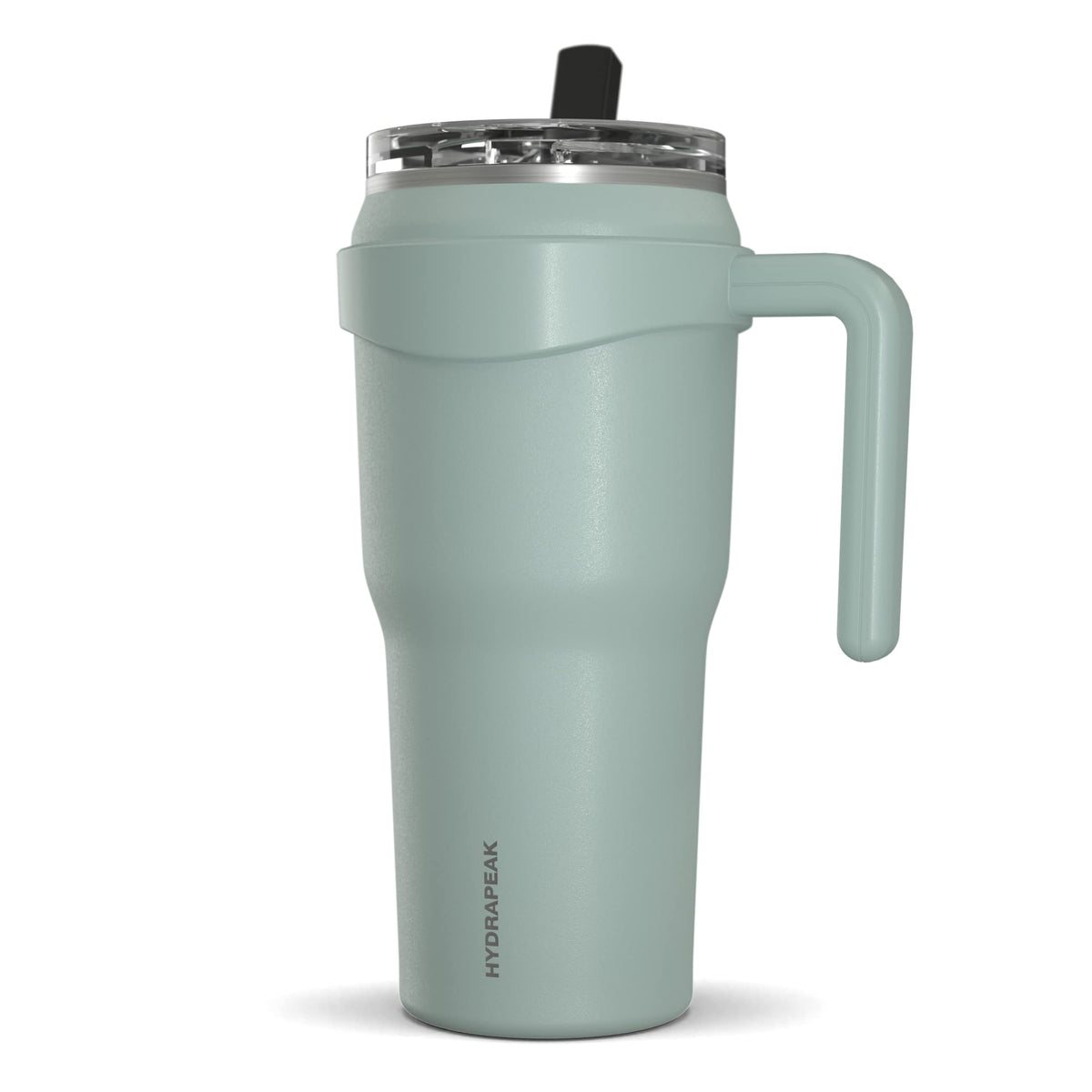 Hydrapeak Roadster 40Oz Stainless Steel Tumbler Double Wall Vacuum Insulated Water Bottle With Handle And 2 In 1 Straw Lid (Pale