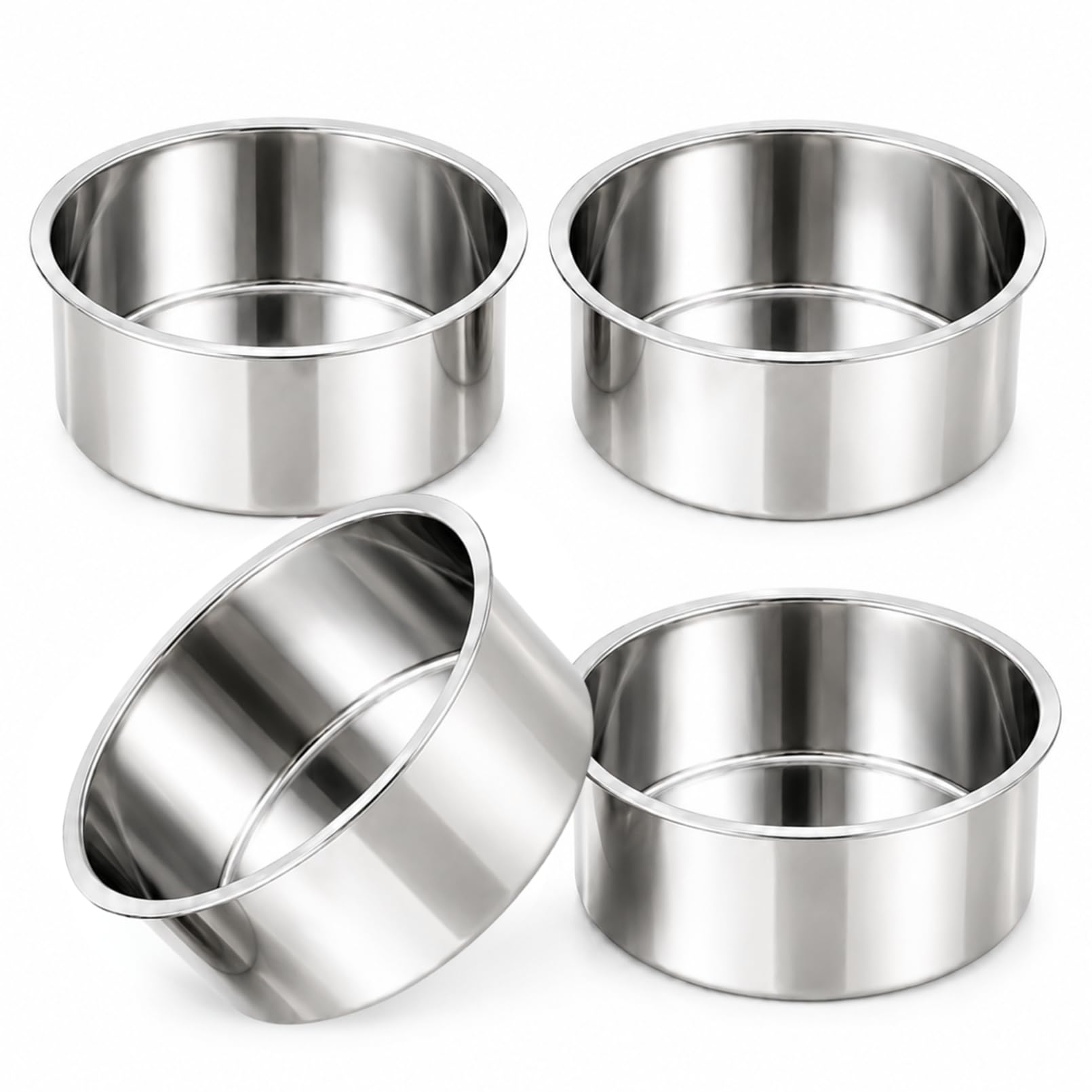 Gabotrie 4 Inch Stainless Steel Cake Pans, 4 Pack Round Cake Baking Pans