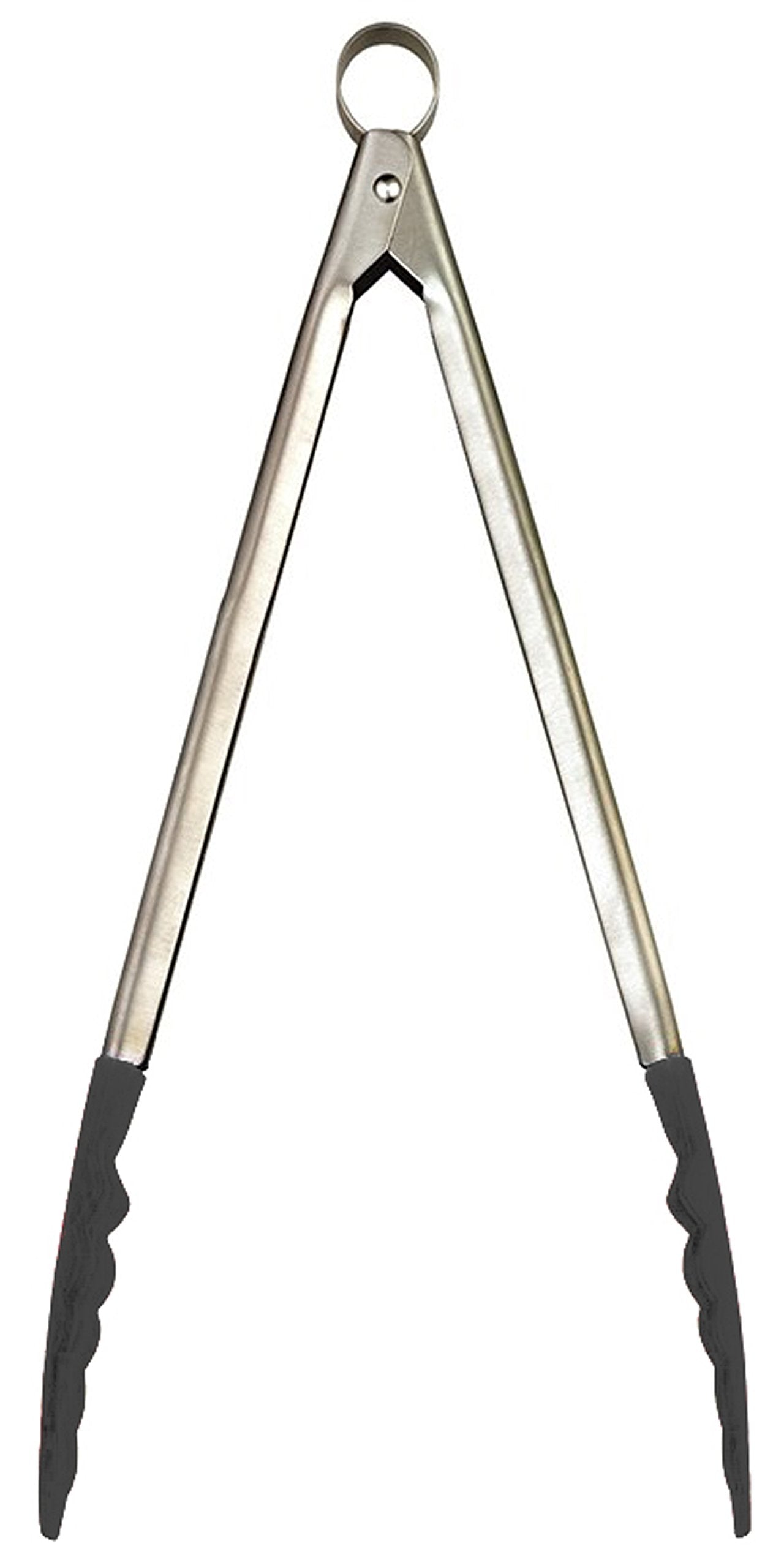 Cuisipro Silicone Locking Tongs 9.5 Inch, Black