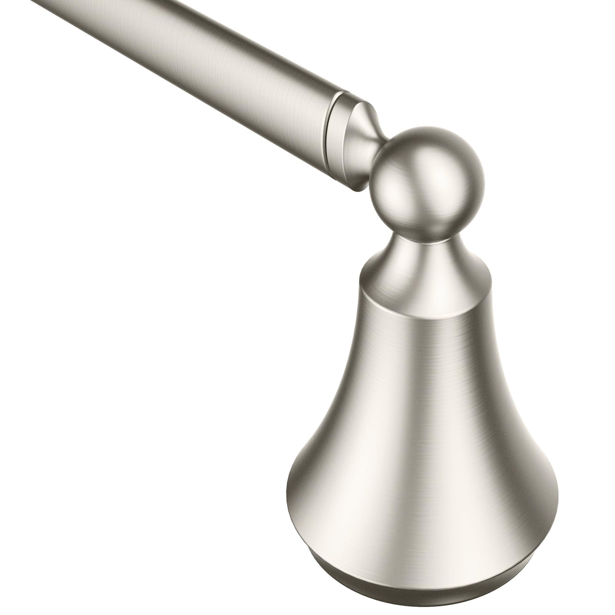 Moen Yb5224Bn Wynford 24-Inch Single Towel Bar, Brushed Nickel