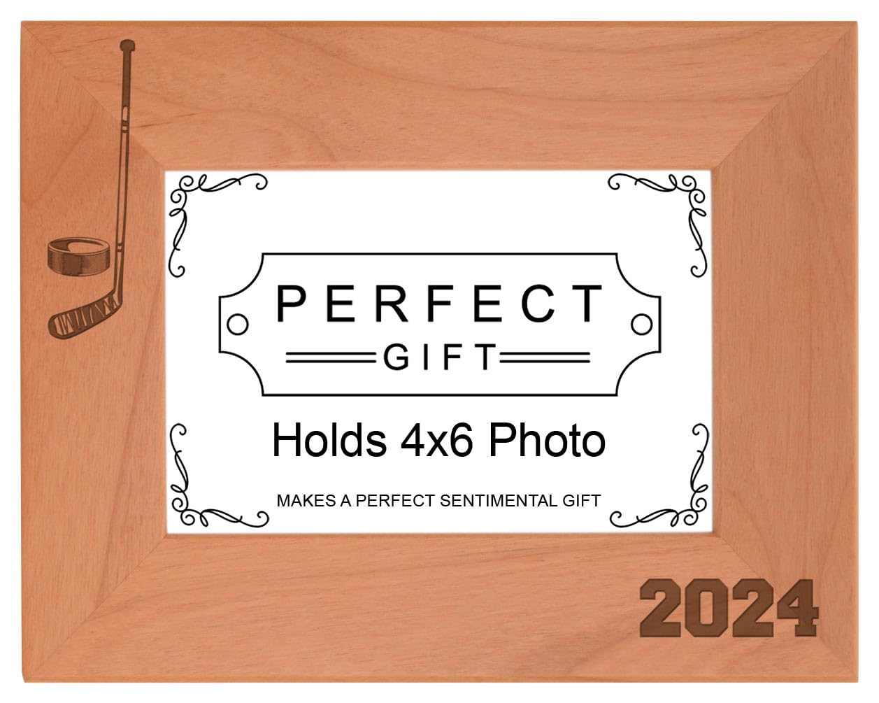 Personalized Gifts Hockey Coach Gift 2024 Sports Team Photo Frame Wood Engraved 4x6 Landscape Picture Frame