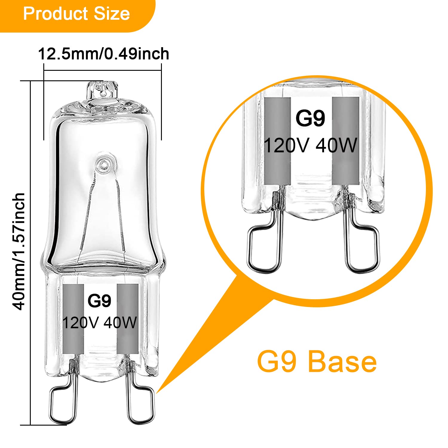 DUMILOO G9 Halogen Light Bulb 40W for Whirlpool Microwave Oven  Whirlpool Over The Stove Range Microwave  Replace W10709921 (4 Pack)