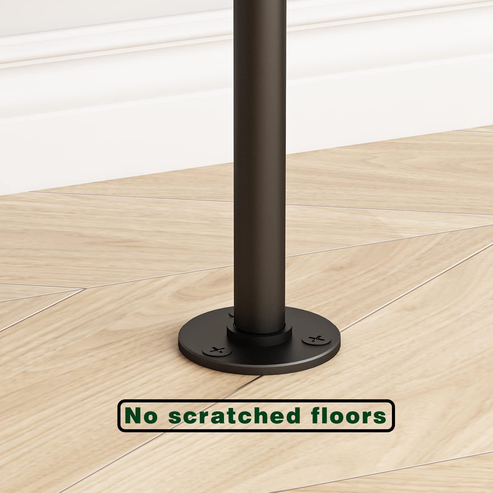 Bosuru Industrial Pipe Clothing Rack Wall Mounted,Clothes Racks With Double Hanging Rods For Closet Storage(Black)