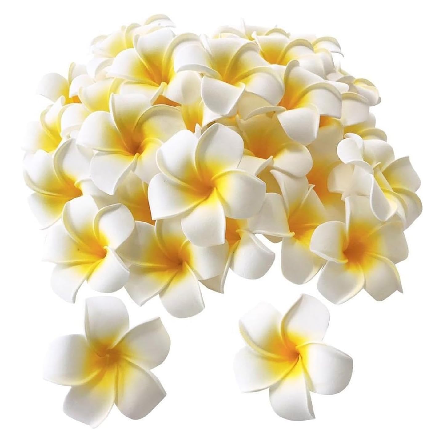 Tied Ribbons 15 Pcs Artificial Flower For Pooja Room Decoration Foam Plumeria Hawaii Flowers Frangipani Beach Floating Flower Fo
