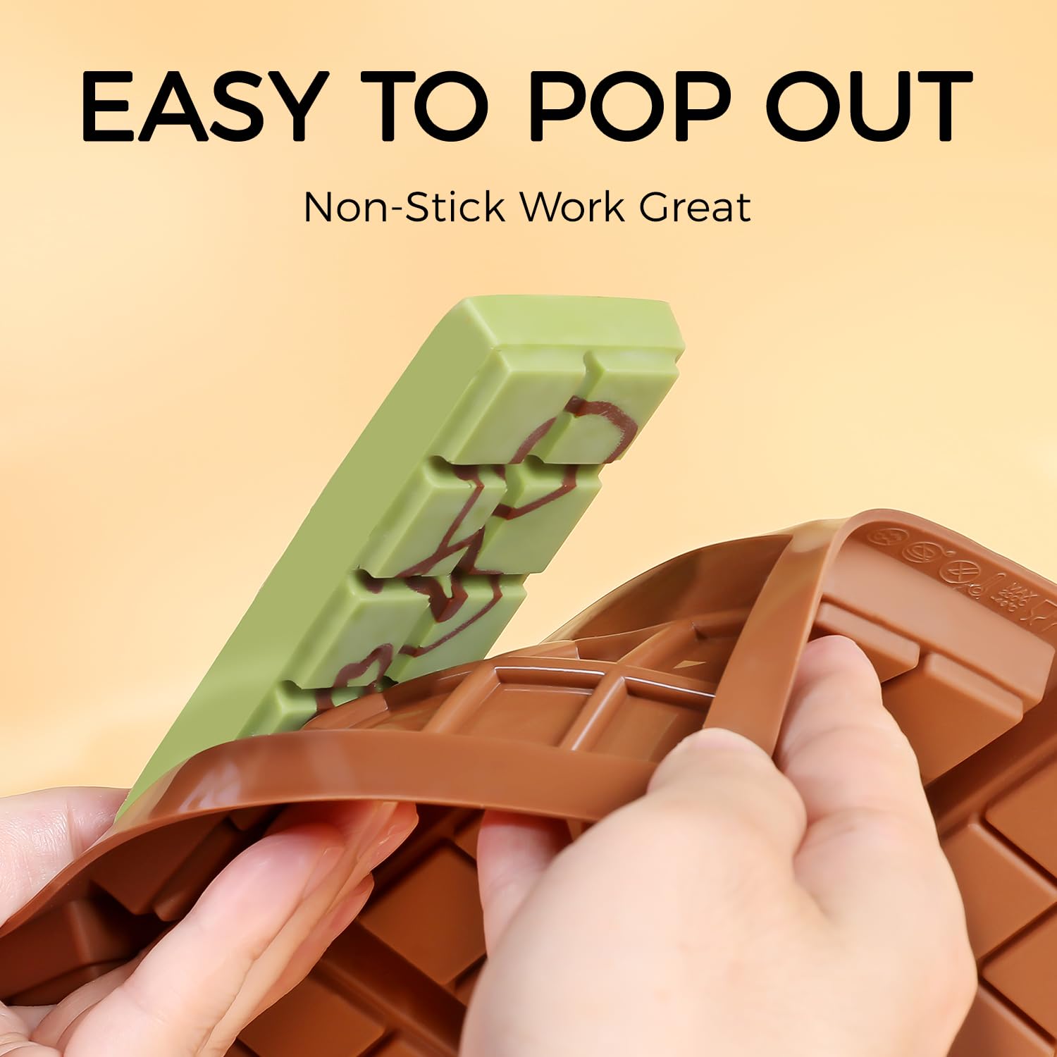 Fimary Chocolate Bar Mold - Non-Stick Chocolate Molds, Food Grade Silicone Deep Chocolate Bar Mold For Dubai Chocolate Bar Pista