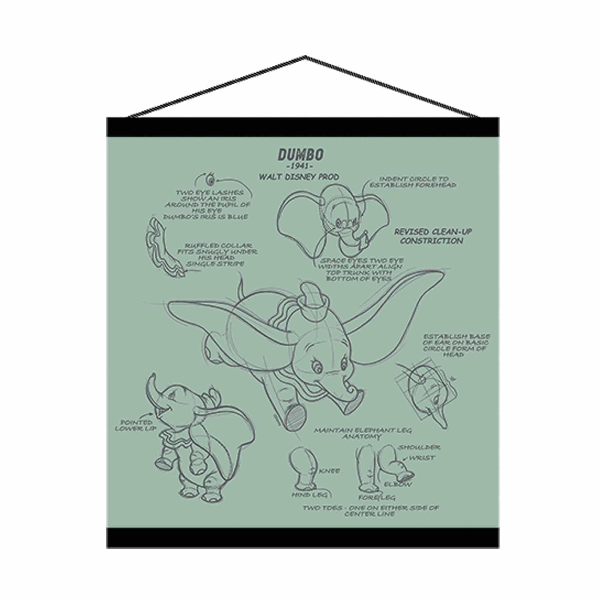 Disney Dumbo Hanging Canvas Wall Art - Whimsical Dumbo Wall Decor For Nursery Or Movie Room