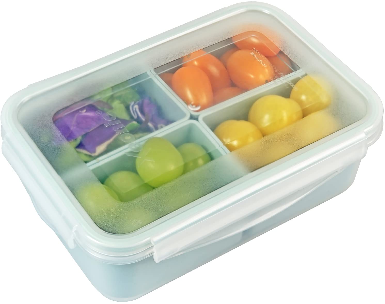 Carrotez Food Storage Container With 4 Removable Compartments, Food Prep Container With Airtight Lids, Portion Control Container