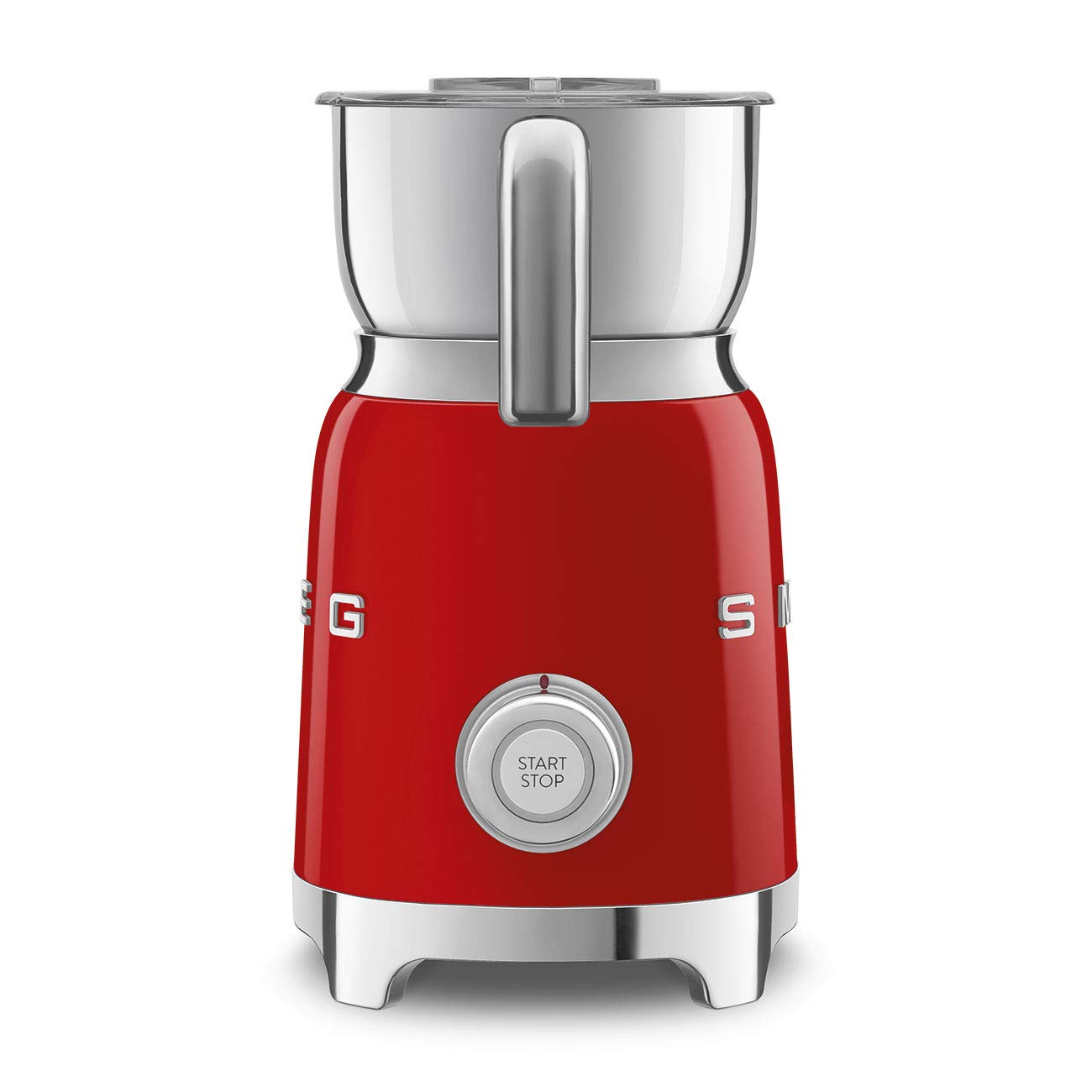 Smeg Retro 50'S Style Milk Frother With 2 Disks 6 Preset Programs Hot Or Cold Frothing And Induction Heating (Red)