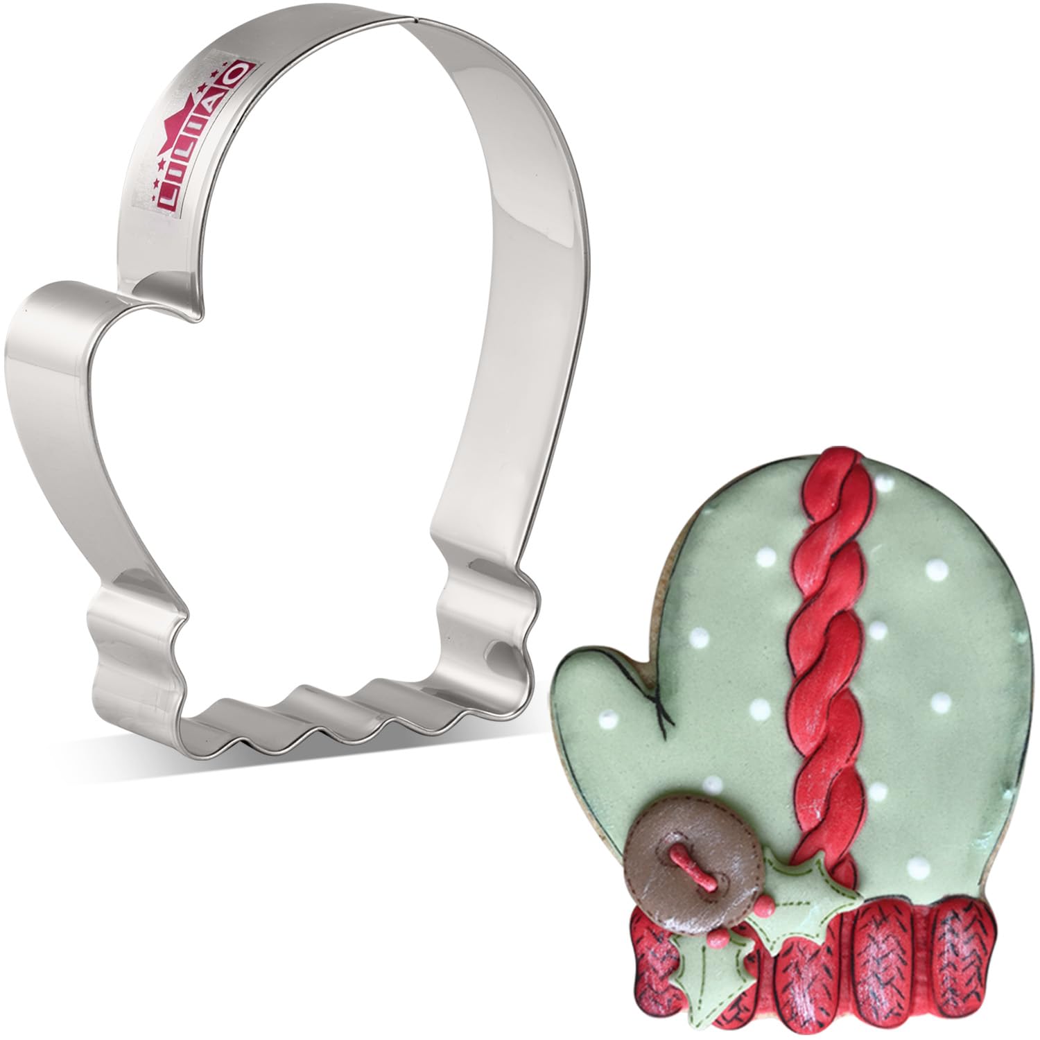 Liliao Christmas Winter Mitten Cookie Cutter - 3.1 X 4 Inches - Stainless Steel