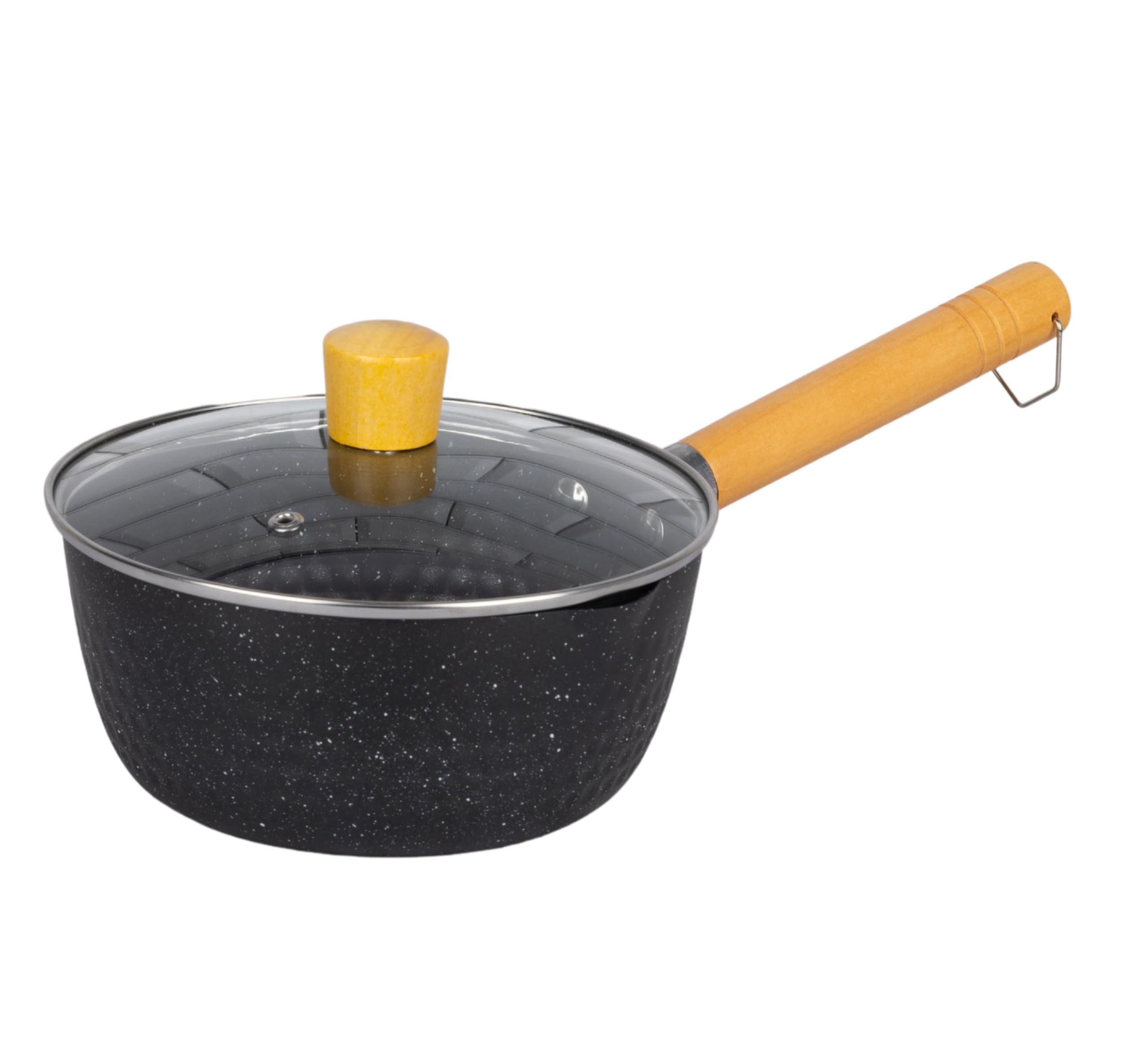 GtRex Mini NonStick Saucepan With Glass Lid | Multipurpose Tea, Milk & Chai Pan | Induction & Gas Compatible | Fry Pan For But