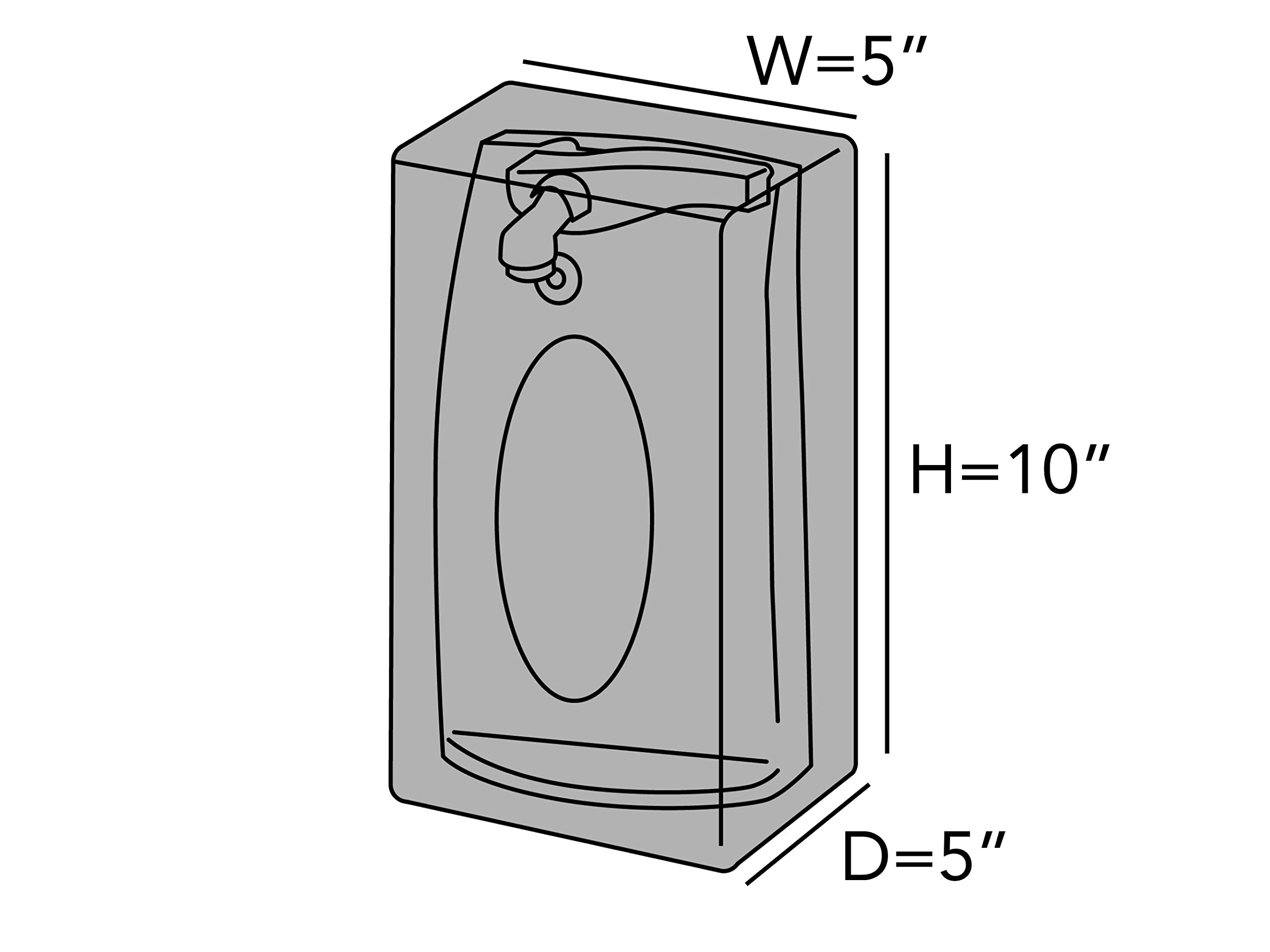 Covermates Keepsakes - Can Opener Cover - Dust Protection - Stain Resistant - Washable - Appliance Cover, Black