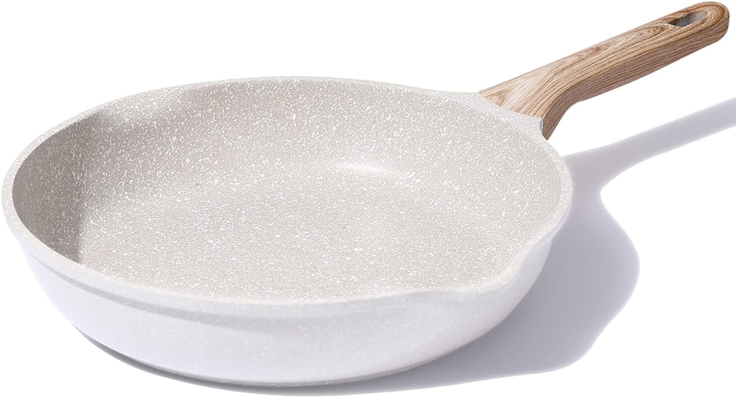 Yagzon 8Inch Nonstick Frying Pan Skillet,Granite EggOmelet Pans, Healthy Stone Cookware ChefS Pan, Dishwasher Safe, Pfoa Free