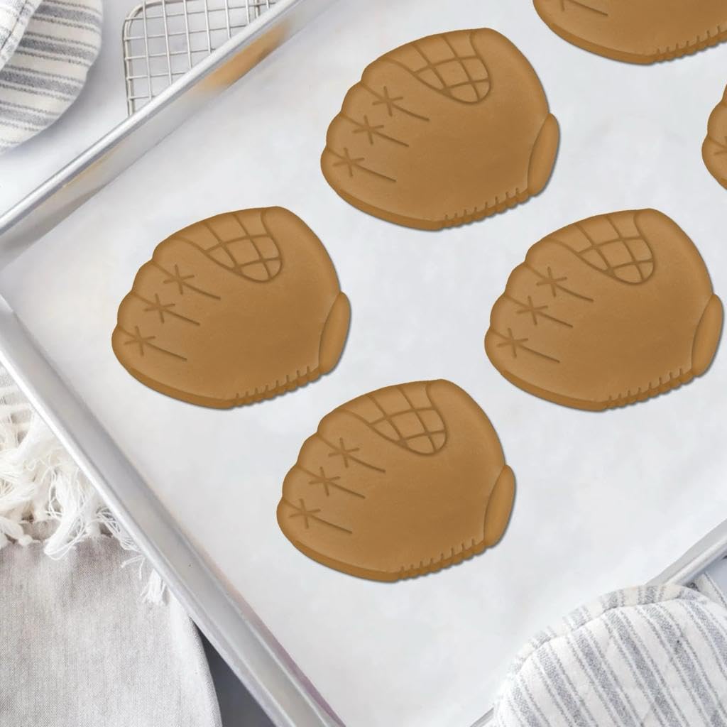 Moose Goods Baseball Cookie Cutter Set Of 5 - Sports Cookie Cutters Shapes & Stamp, Baseball Jersey Cookie Cutter For Diy Baking