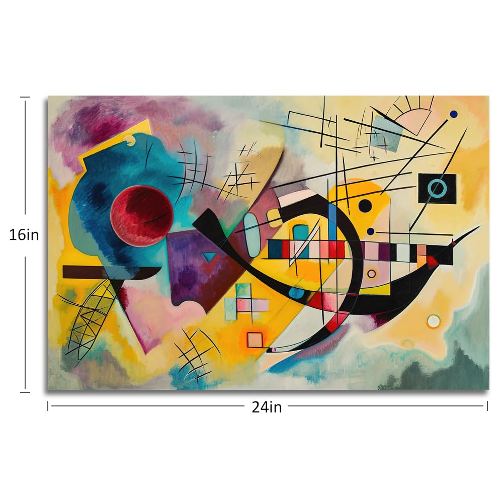 Gaosoul Modern Abstract Expressionism Canvas Print Hand Painted Look Large Vibrant Wall Art Decor Gallery Wrapped Unique Home Ac