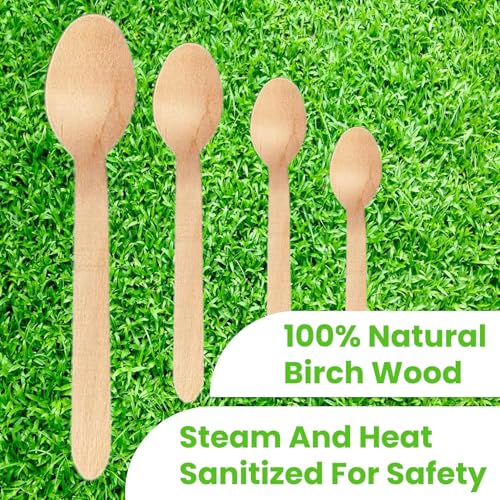Perfect Stix 6.25'' Wooden Cutlery Spoons- Pack Of 250Ct,Light Brown