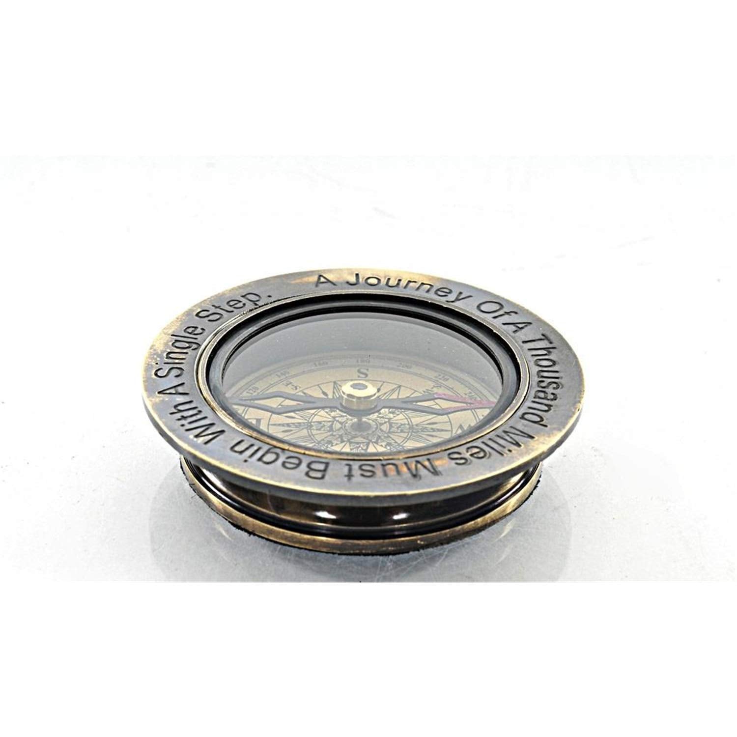 2-Piece Nautical Dcor Set featuring a 100-Year Calendar & Compass