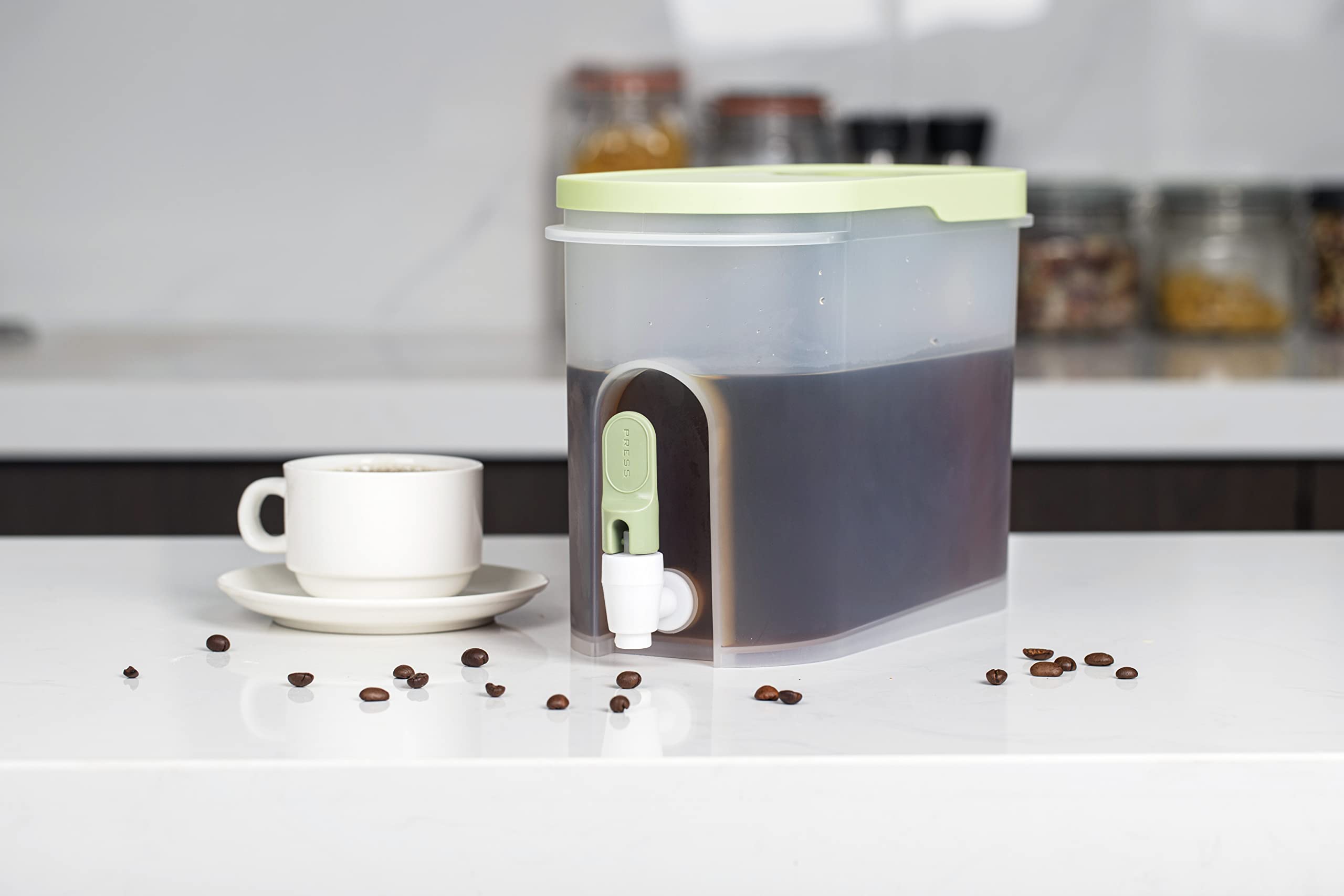 Baraiser Cold Brew Coffee Maker, 3/4 Gallon Iced Coffee Maker With Ultra-Fine Mesh Steel Filter And Spigot