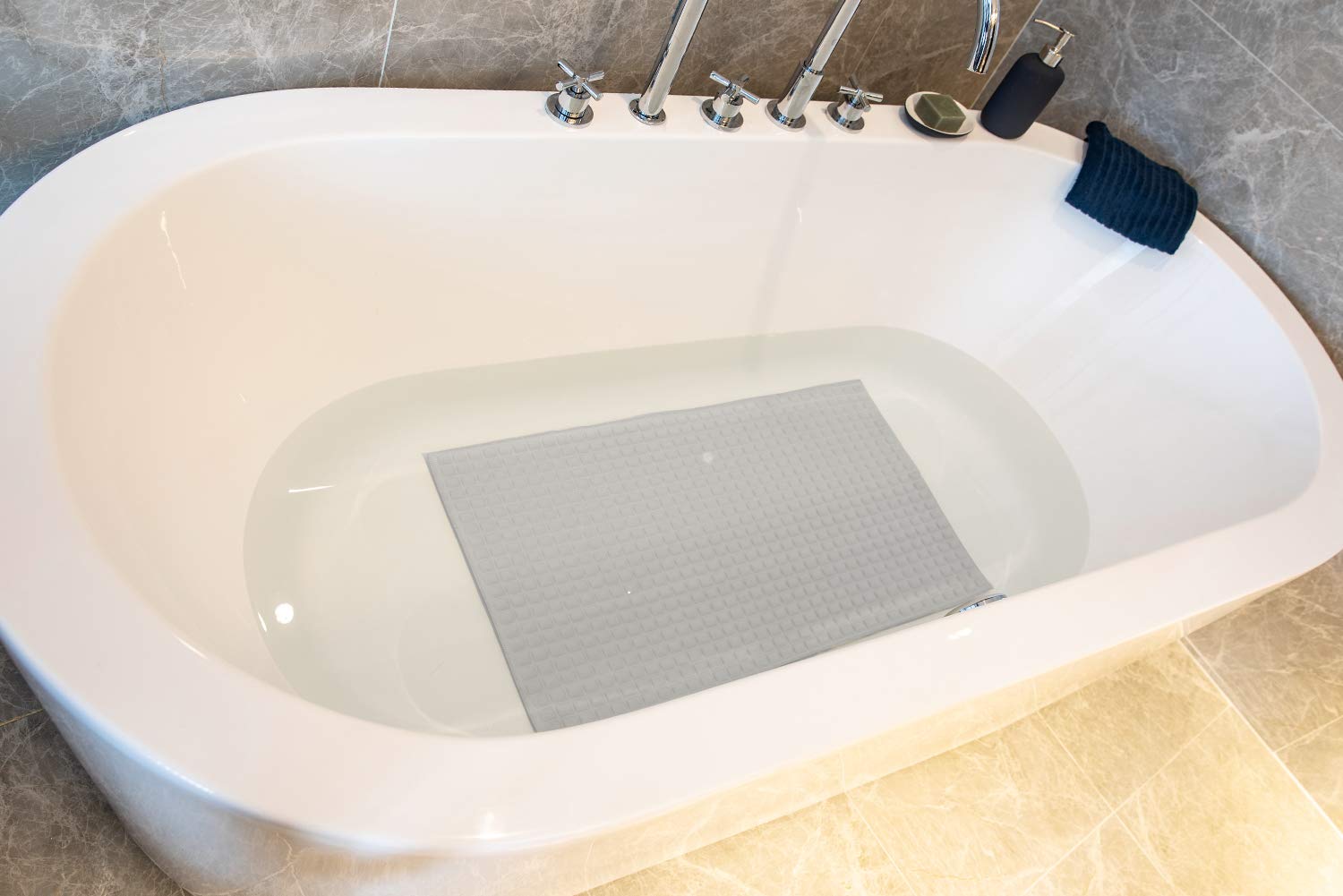 Bowerbird Premium Air Cushion Bathtub Mat With 800+ Air-Filled Cells, Provide Unprecedented Cushioned And Soft Comfort, Reduce F