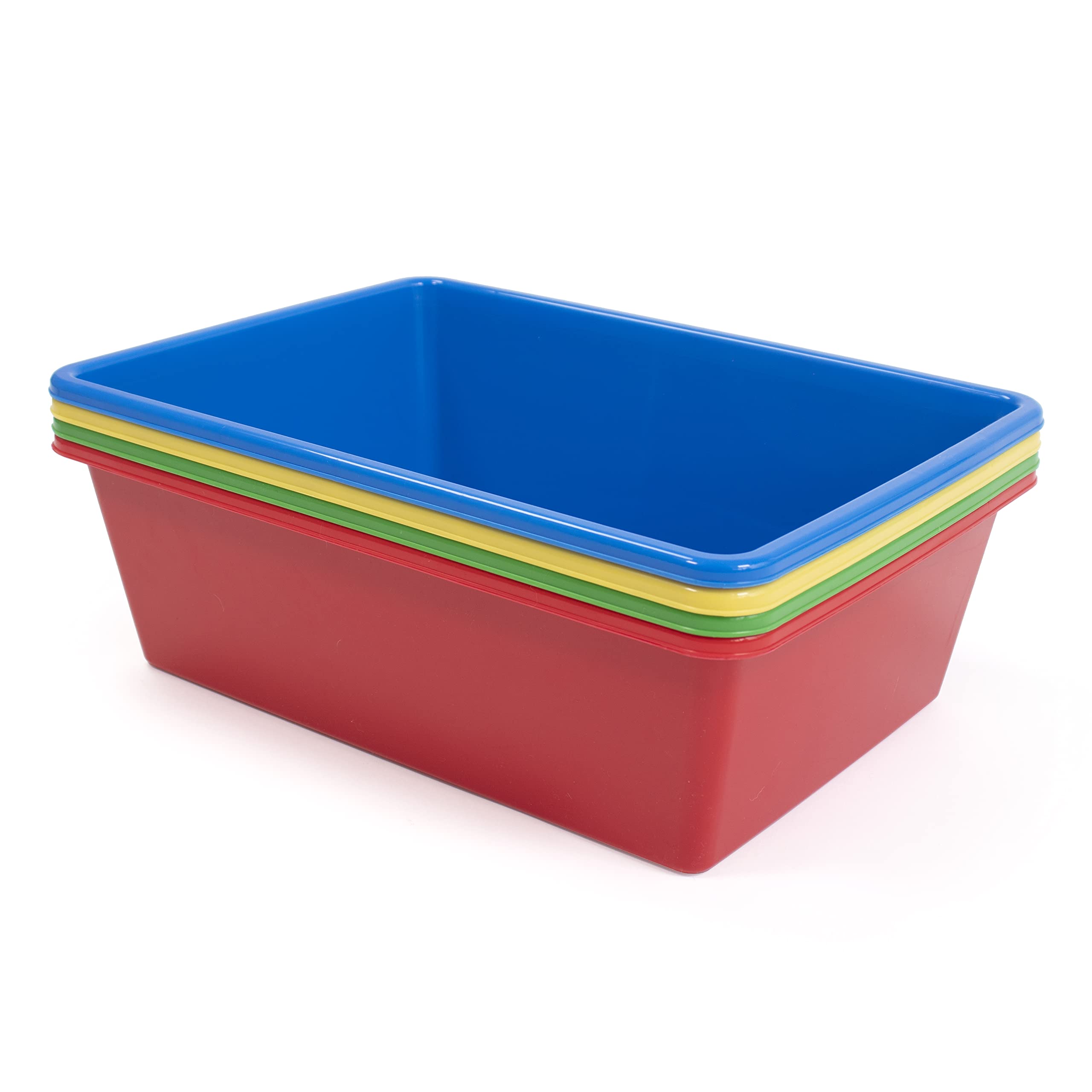 Humble Crew Large  Primary Plastic Storage Bins  Set of 4  Primary Colors
