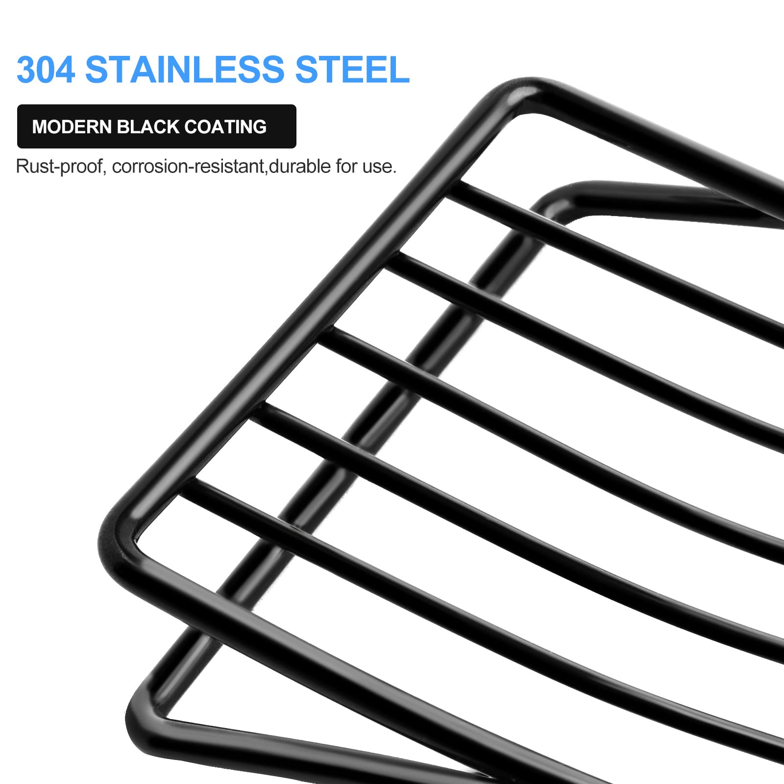 Guukar Soap Dish Bar Soap Holder For Shower Bathroom, Stainless Steel Self-Draining Sponge Holder For Kitchen Sink Bathtub, Easy