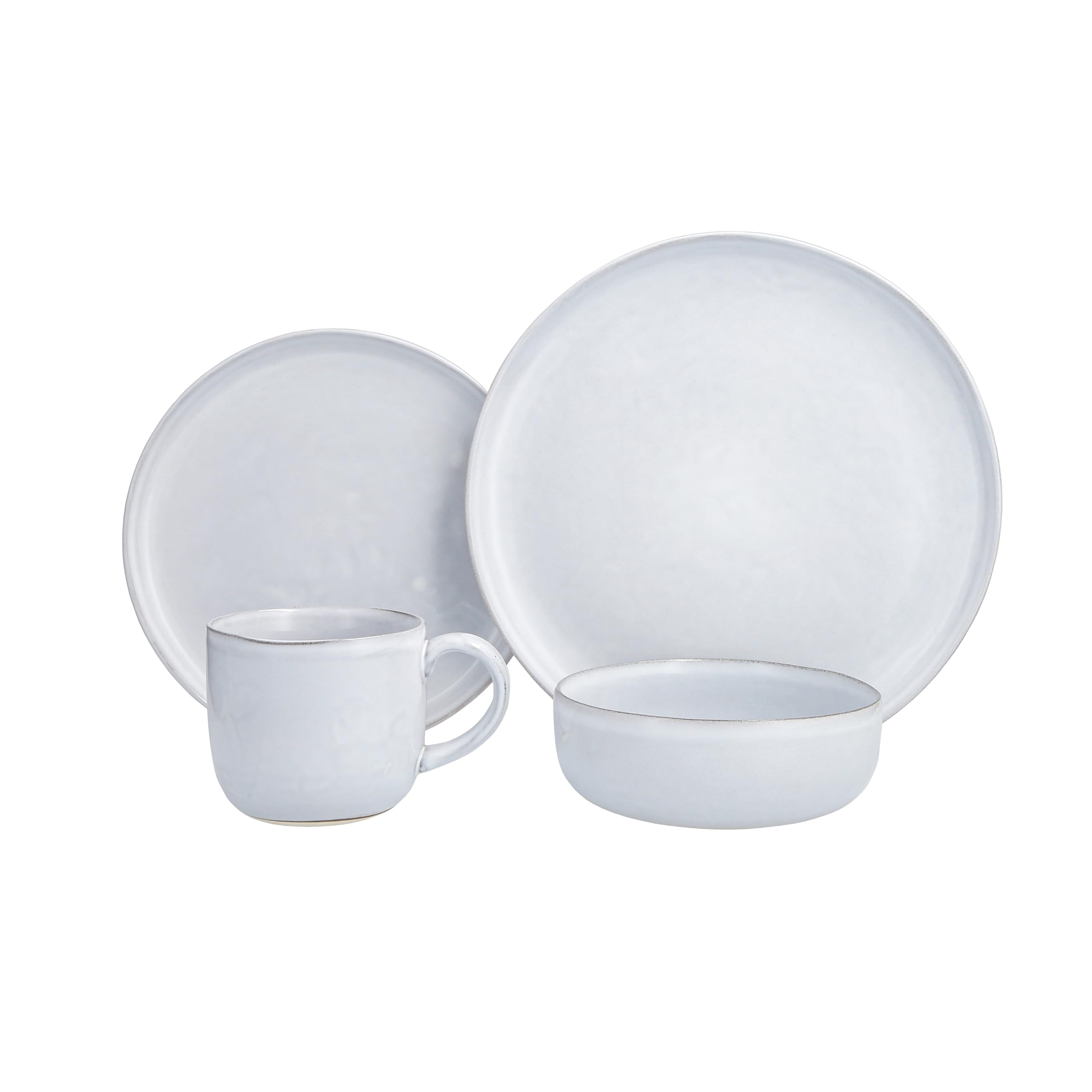 Nosse with Fortessa Svelte Stoneware 16 Piece Dinnerware Set, Service for 4, Stone