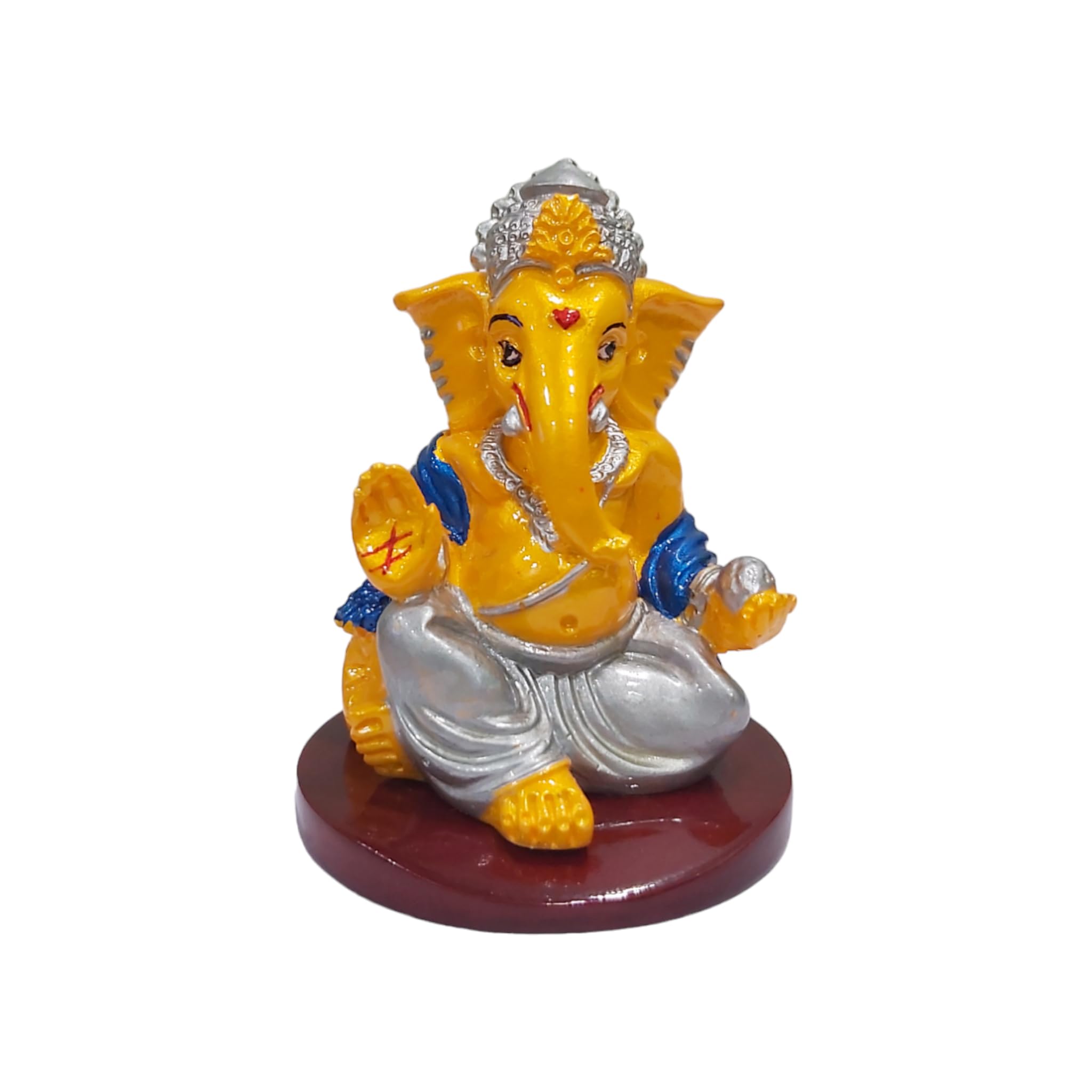 The Cube Mart Ganesh Idol For Car Dashboard Small Ganesha Murti Ganpati Idol For Home Decor Puja Lord Ganesh Statue Gift For Off