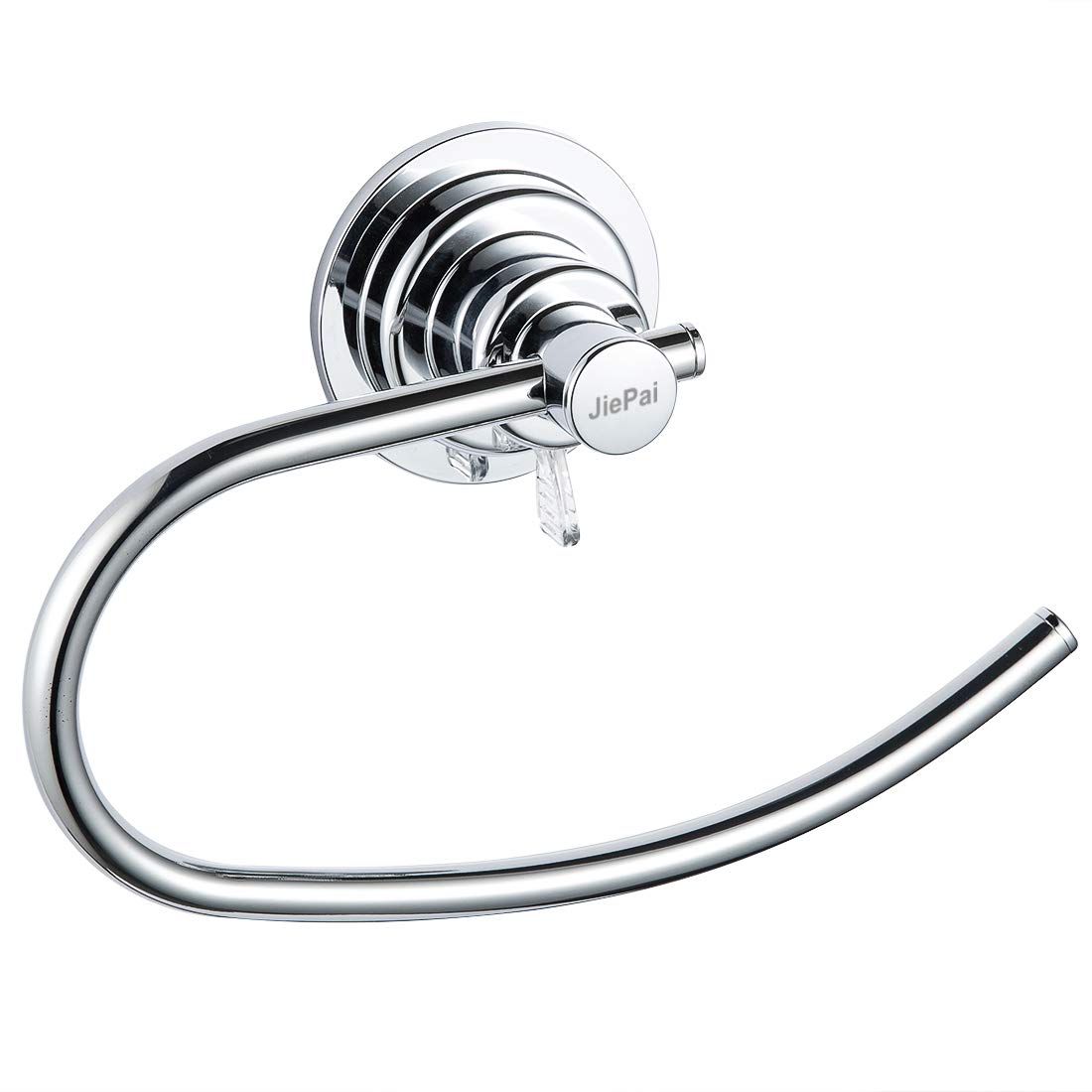 Jiepai Vacuum Suction Towel Holder,Modern Shower Towel Ring,Washcloth Hand Towel Holder For Bathroom Kitchen Drill Free,Chrome