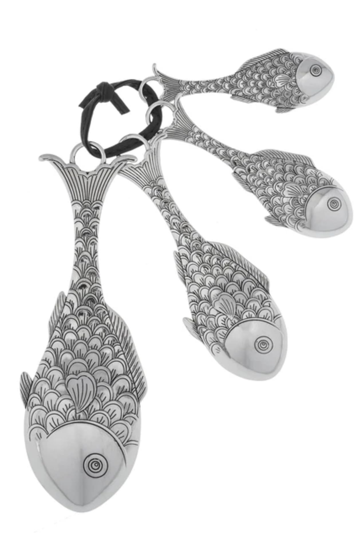 Ganz 4-Piece Set, Fish Measuring Spoon, One Size, Silver