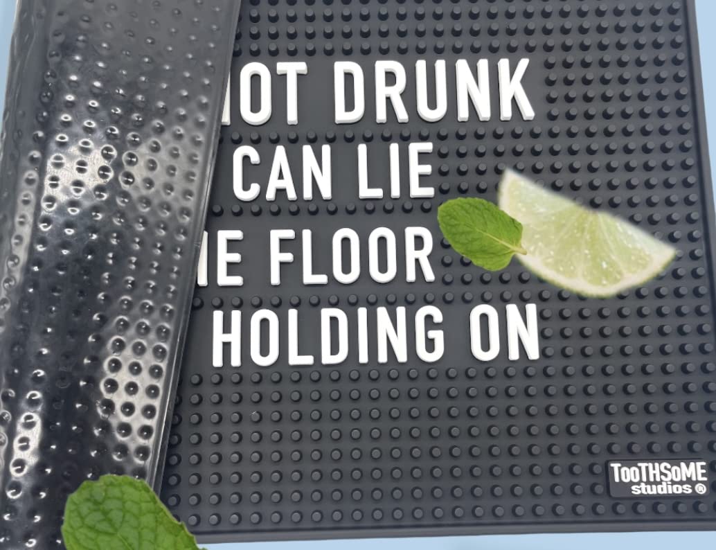 You'Re Not Drunk If You Can Lie On The Floor Without Holding On 17.7'' X 11.8'' Funny Bar Spill Mat Rail Countertop Accessory Ho