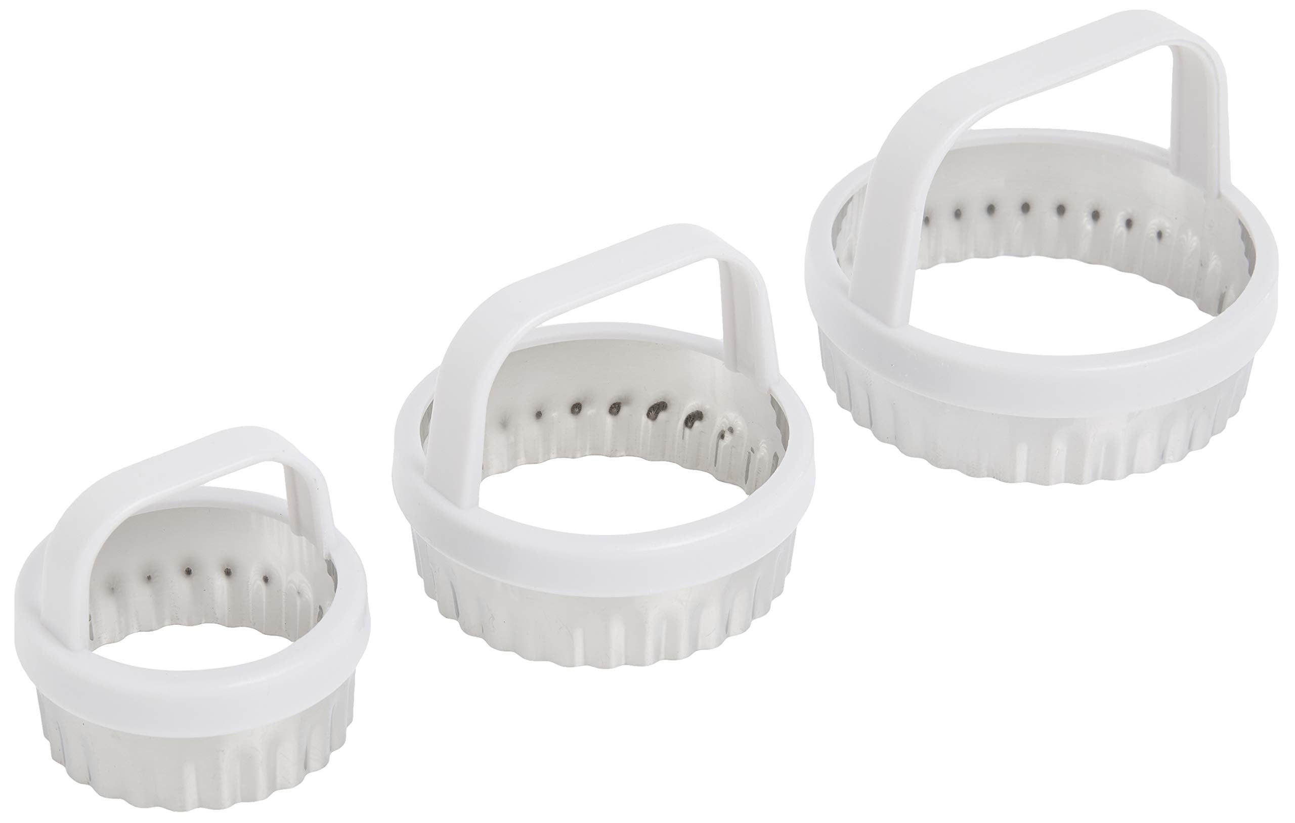 Norpro 3490, Metallic, Scallop Biscuit/Cookie Cutter, Set Of 3, One Size