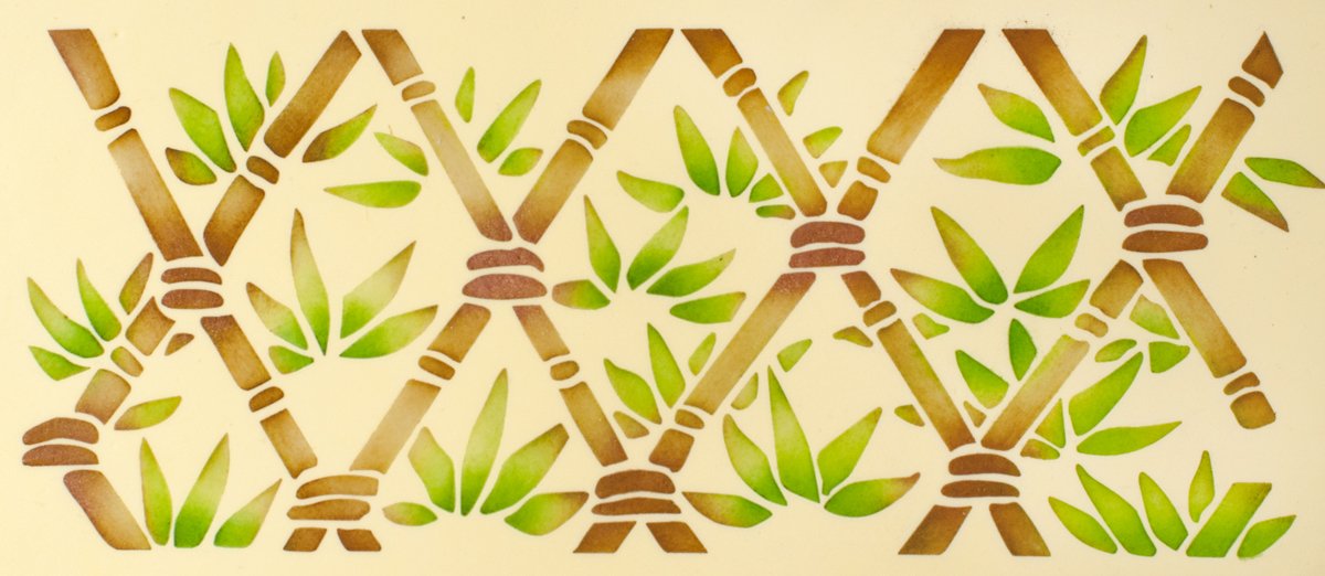 Designer Stencils Bamboo Lattice Cake Stencil, Beige/Semi-Transparent