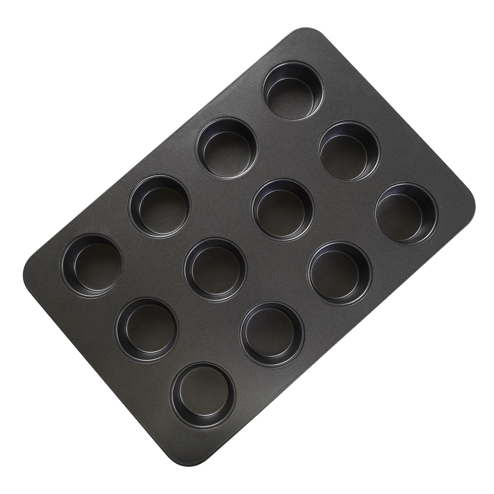 Elesinsoz 12 Cup Mini Small Muffin Cupcake Pan For Toaster Oven Air Fryer Nonstick Tiny Cake Quiche Cheesecake Tart Baking Tin T