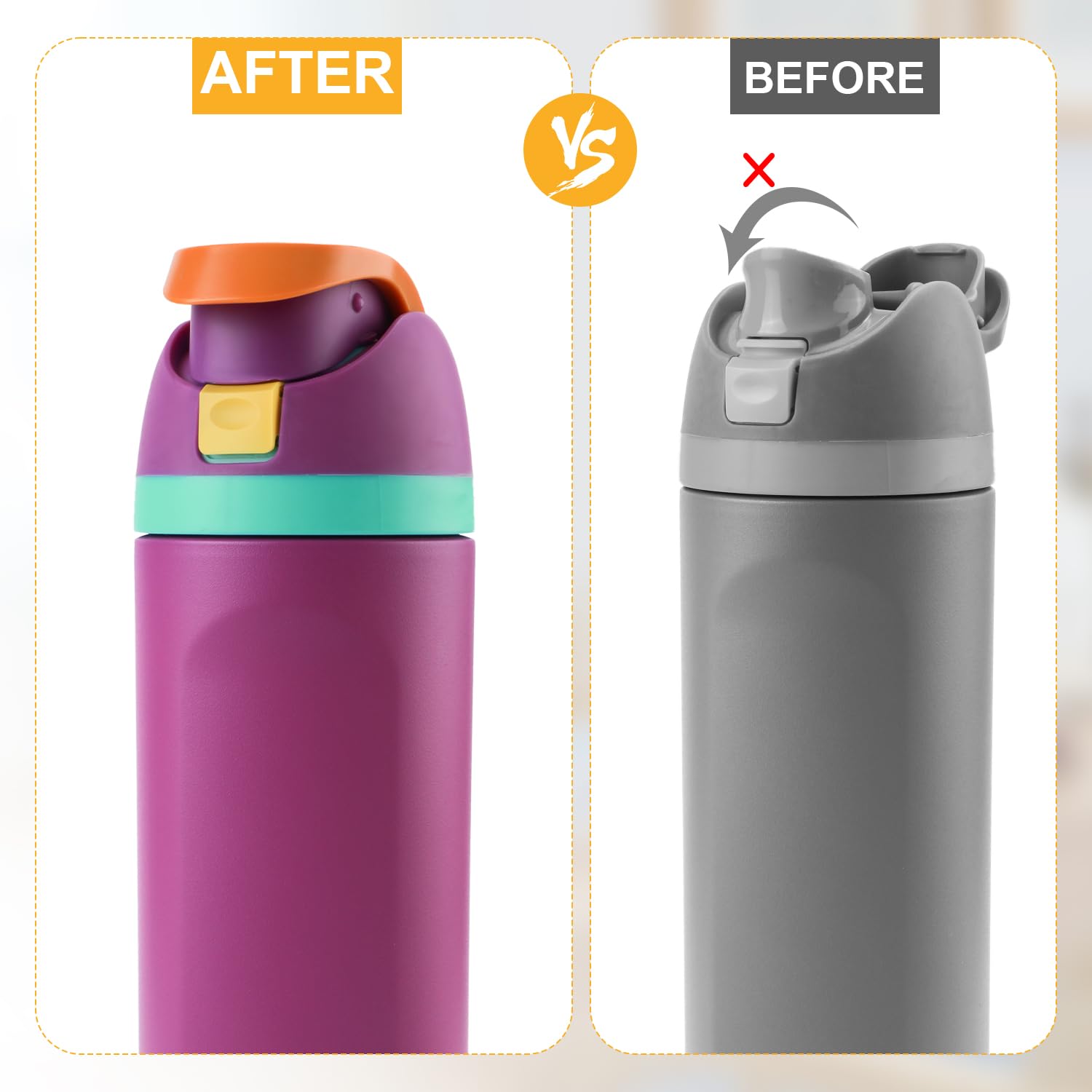 2Pcs Replacement Button Compatible With Owala Freesip 24Oz 32Oz, Water Bottle Lid Mouth Push Switch Top Cap Seal Stopper Replace