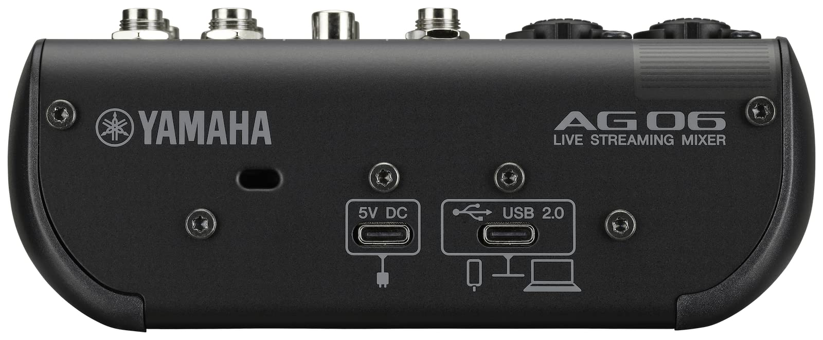 Yamaha Ag06Mk2 Black 6-Channel Live Streaming Loopback Mixerusb Interface With Steinberg Software Suite