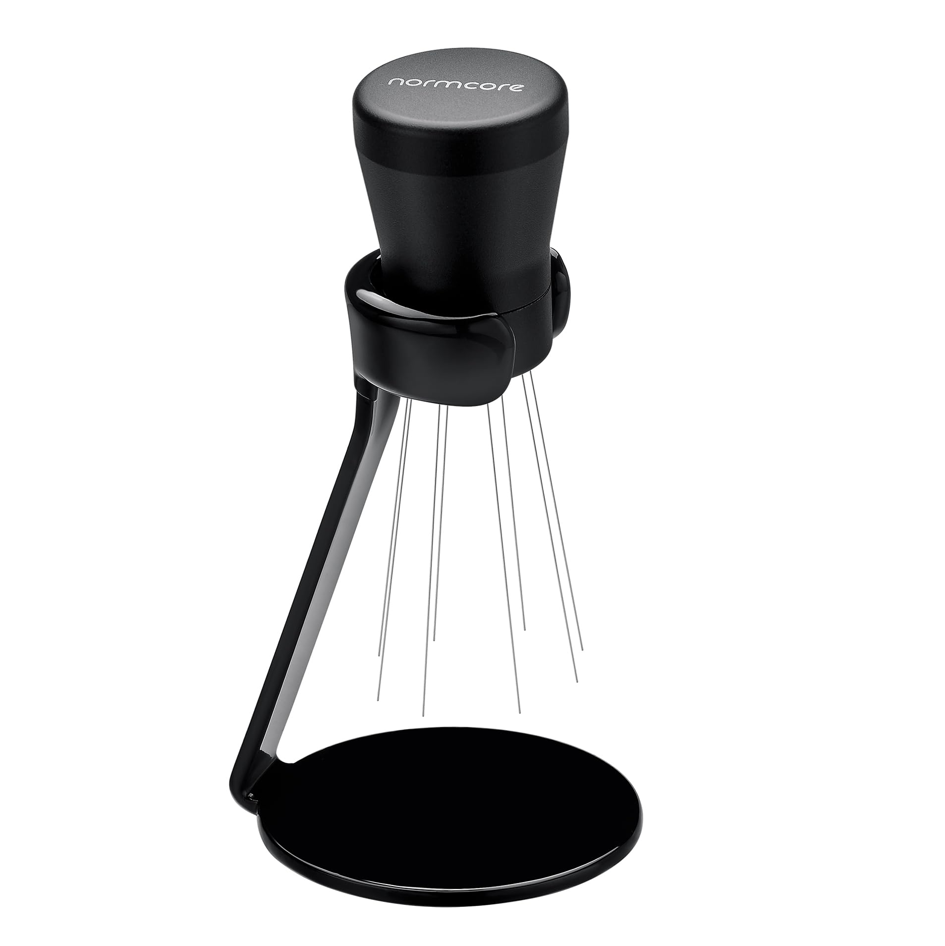 Normcore Wdt Distribution Tool V2.1 With Stand - 0.23Mm 8 Prong Espresso Distribution Tool - Magnetic Coffee Stirrer With 16 Ext