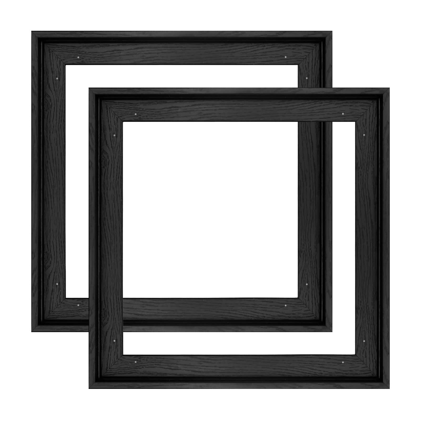 Folkor 10X10 Frame For Canvas Painting 0.6-0.8    Deep, 2 Pack Square Floater Frame For Canvas Prints, Floating Frame For Wall A