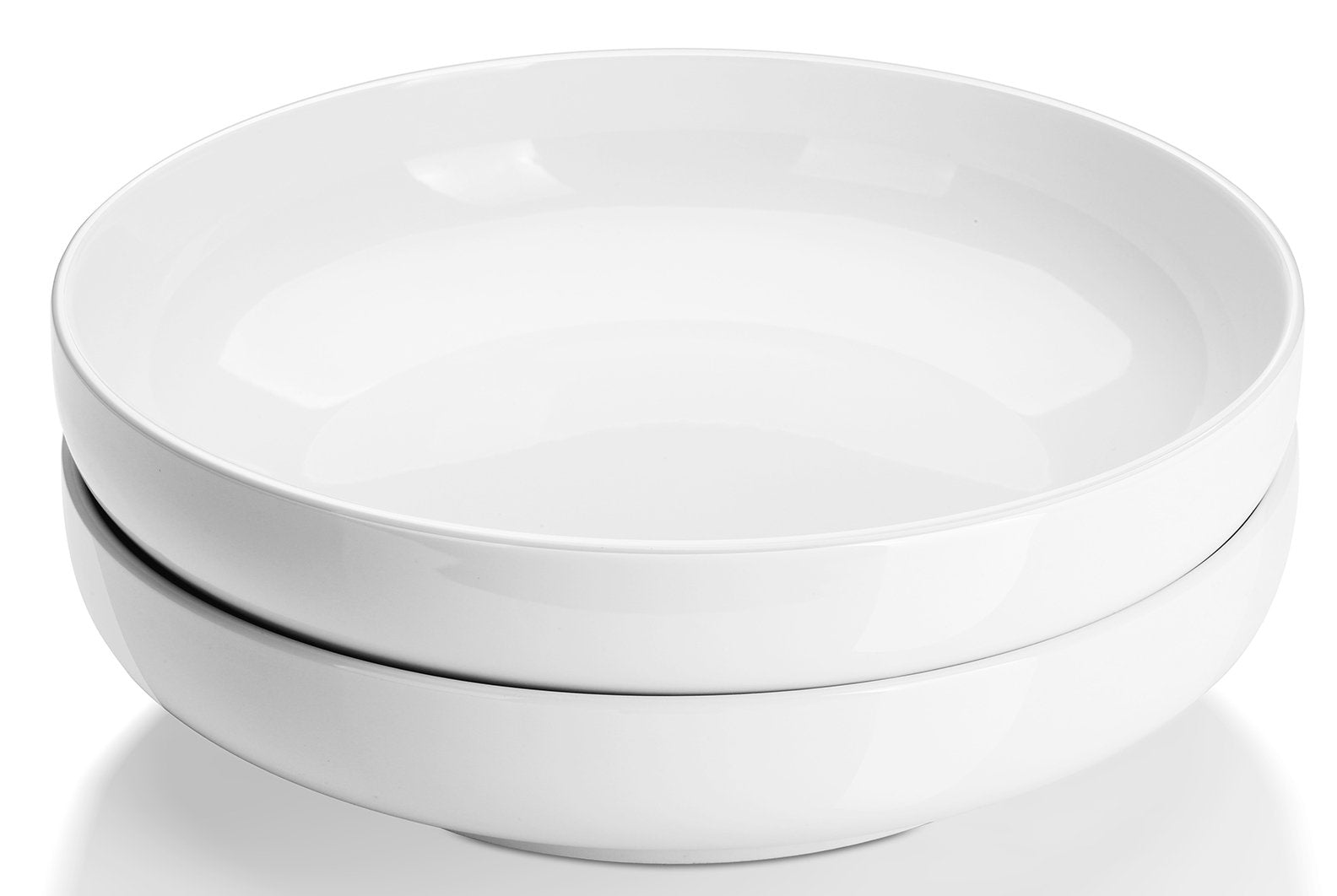Dowan Pasta Bowls, 65 Oz Serving Bowls For Wedding, 10 ' ' Large Salad Bowls Set Of 2, Ceramic Shallow Bowl Plates, Serving Dish
