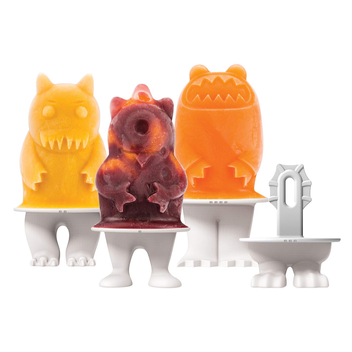 Tovolo Silicone Popsicle Molds With Sticks (Monster) - Ice Pop Molds With 4 Cavities For Homemade Flavored Ice Pops & Frozen Sna