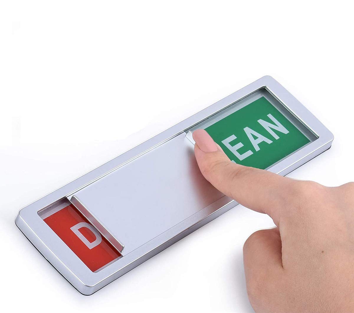 Dishwasher Clean Dirty Indicator, Easy To Read & Slide, Can Diy Sign (Silver Dirtyclean)