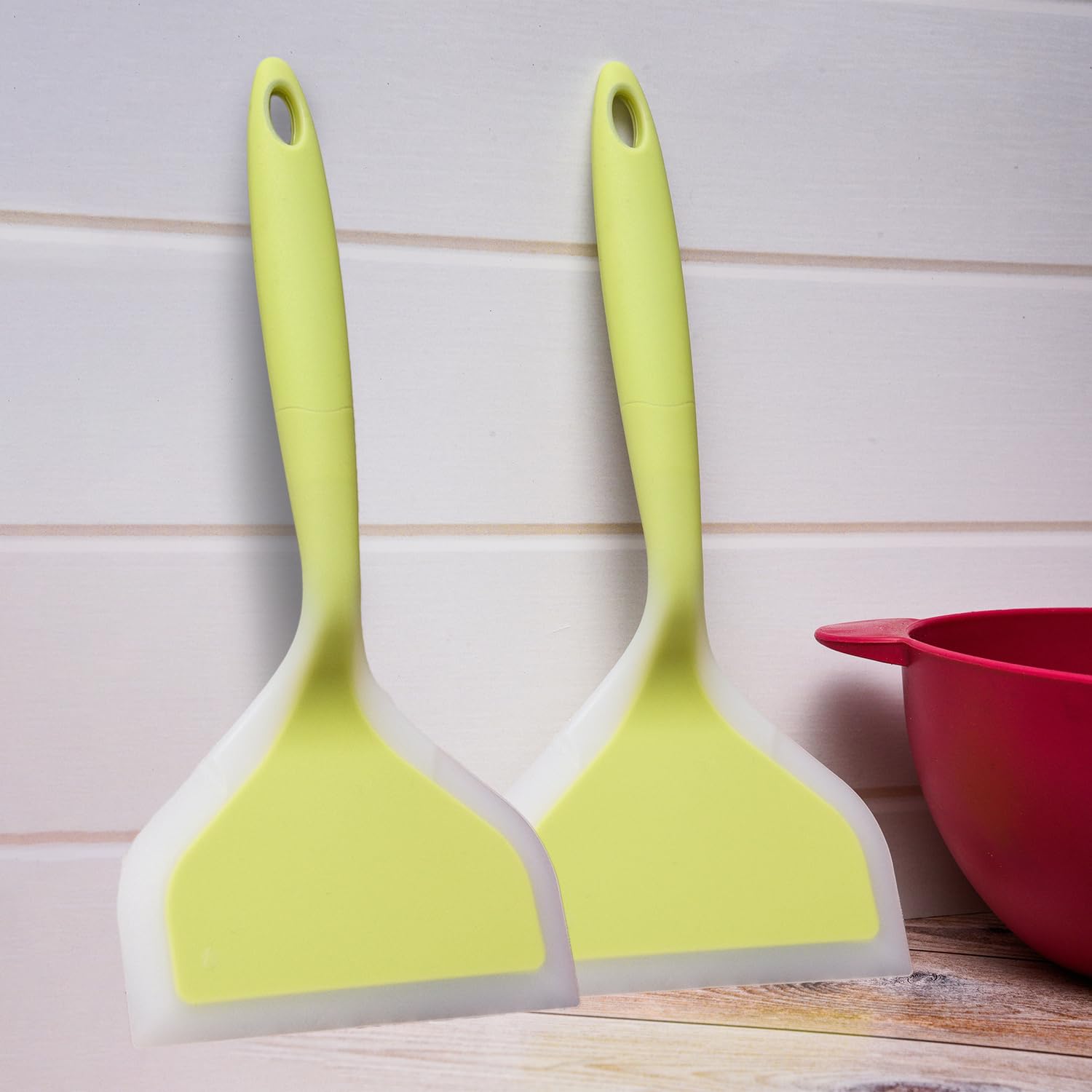 Heart Home Turner | Silicone Wide Spatula Turner | Spatulas Turner For Nonstick Cookware | Omelette Turner For Cooking | Kitchen