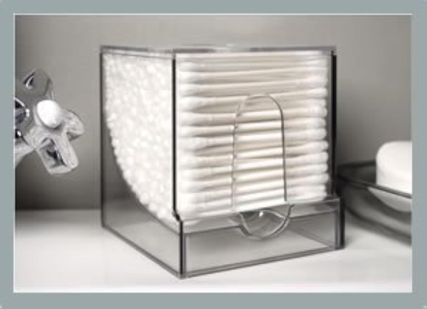 Goren Enterprises Cotton Swab Dispenser, Clear, 1 Count (Pack Of 1)