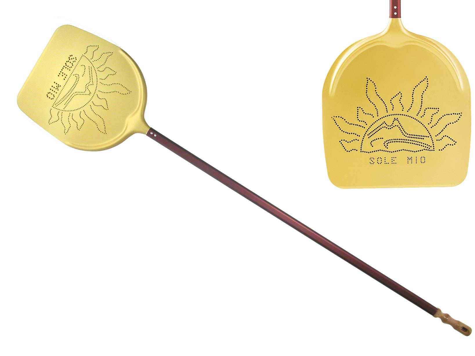 Lilly Codroipo Sole Mio Perforated Aluminum Alloy Pizza Baking Peel 14 Inches