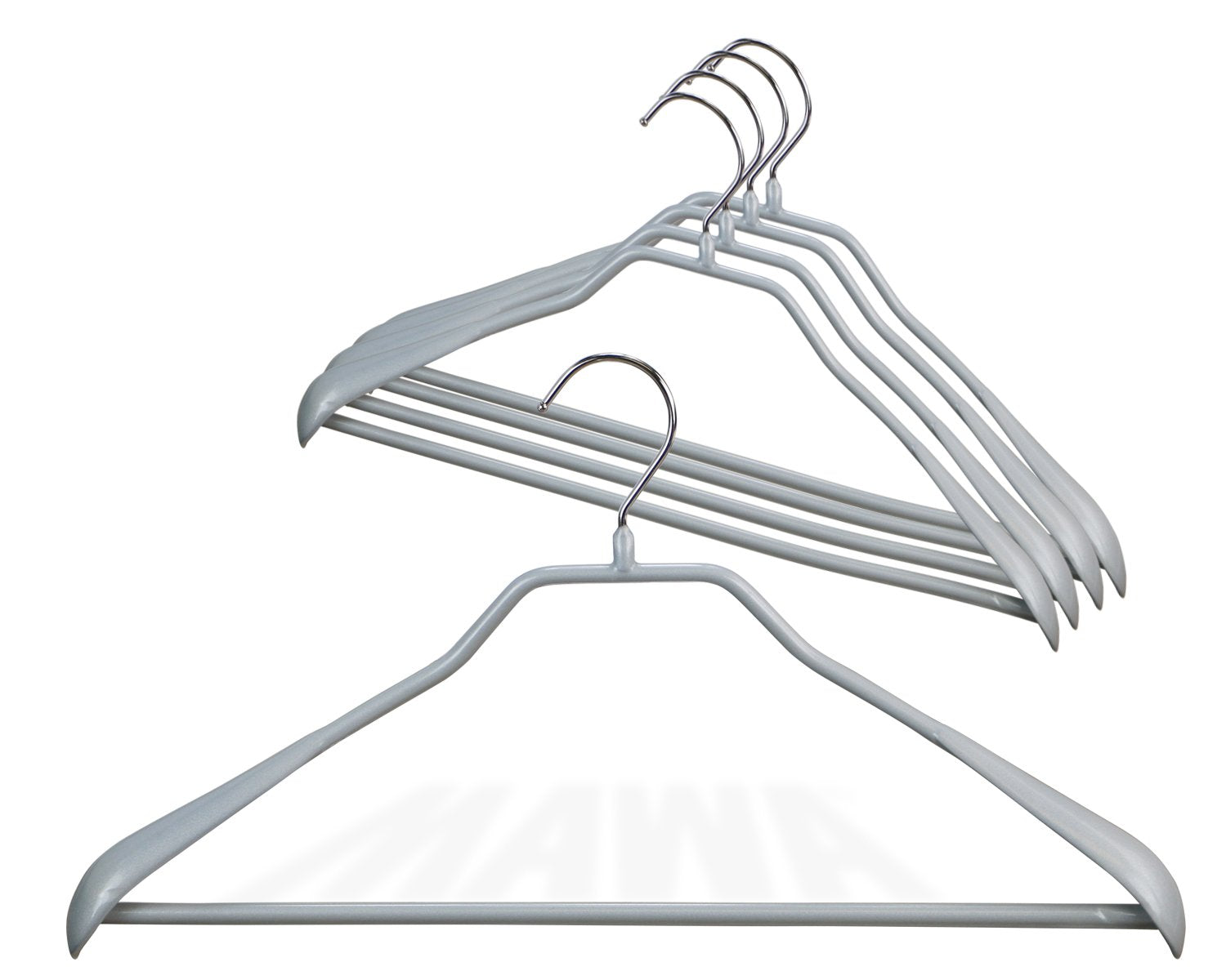 Mawa By Reston Lloyd Bodyform Series Non-Slip Space-Saving Clothes Hanger With Bar For Pants, 16 1/2'', Style 42/Ls, Set Of 5, S