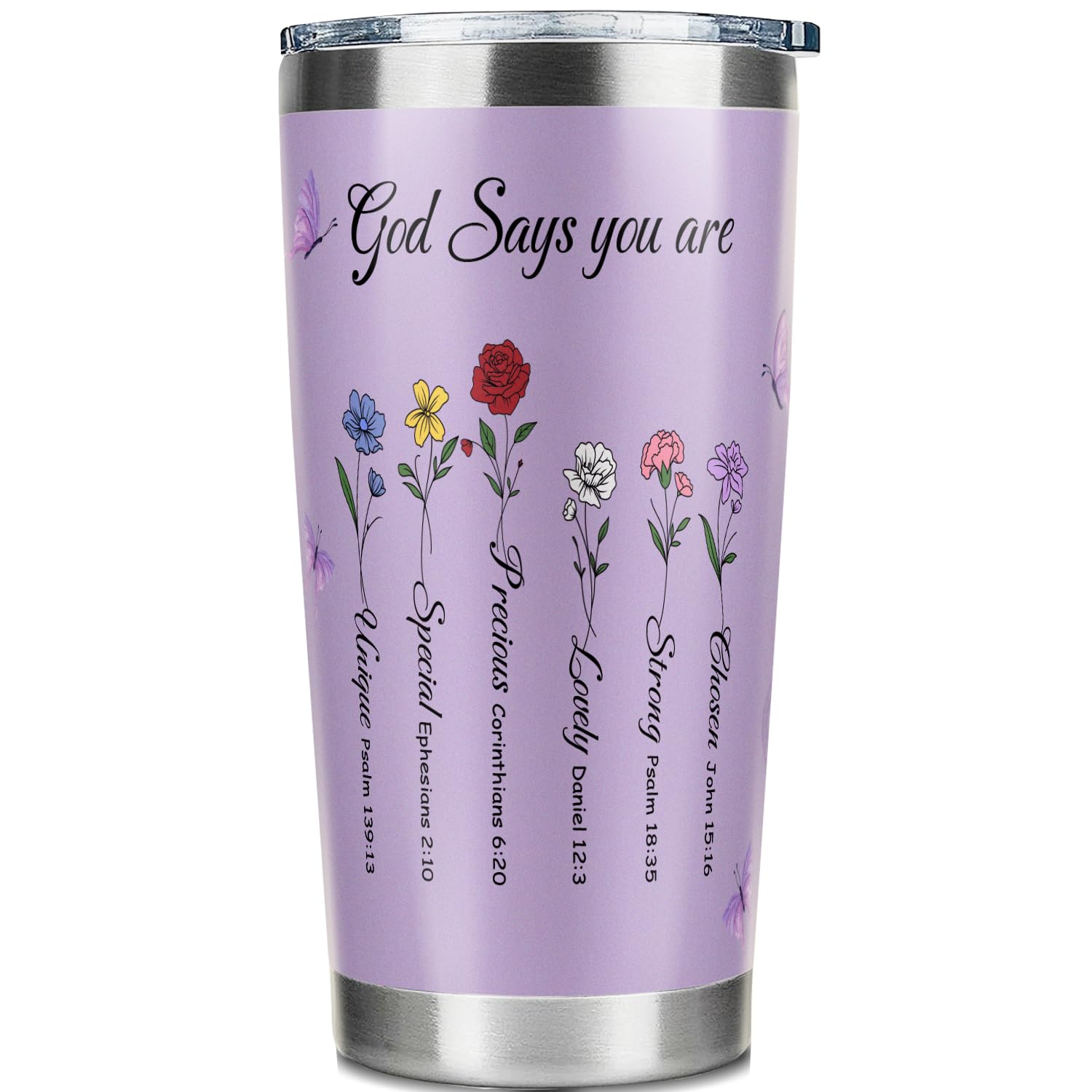 Fatbaby Christian Gifts for Women, Religious Bible Tumbler for Mothers Day Baptism Day, Inspirational Encouragement Gift for Wo