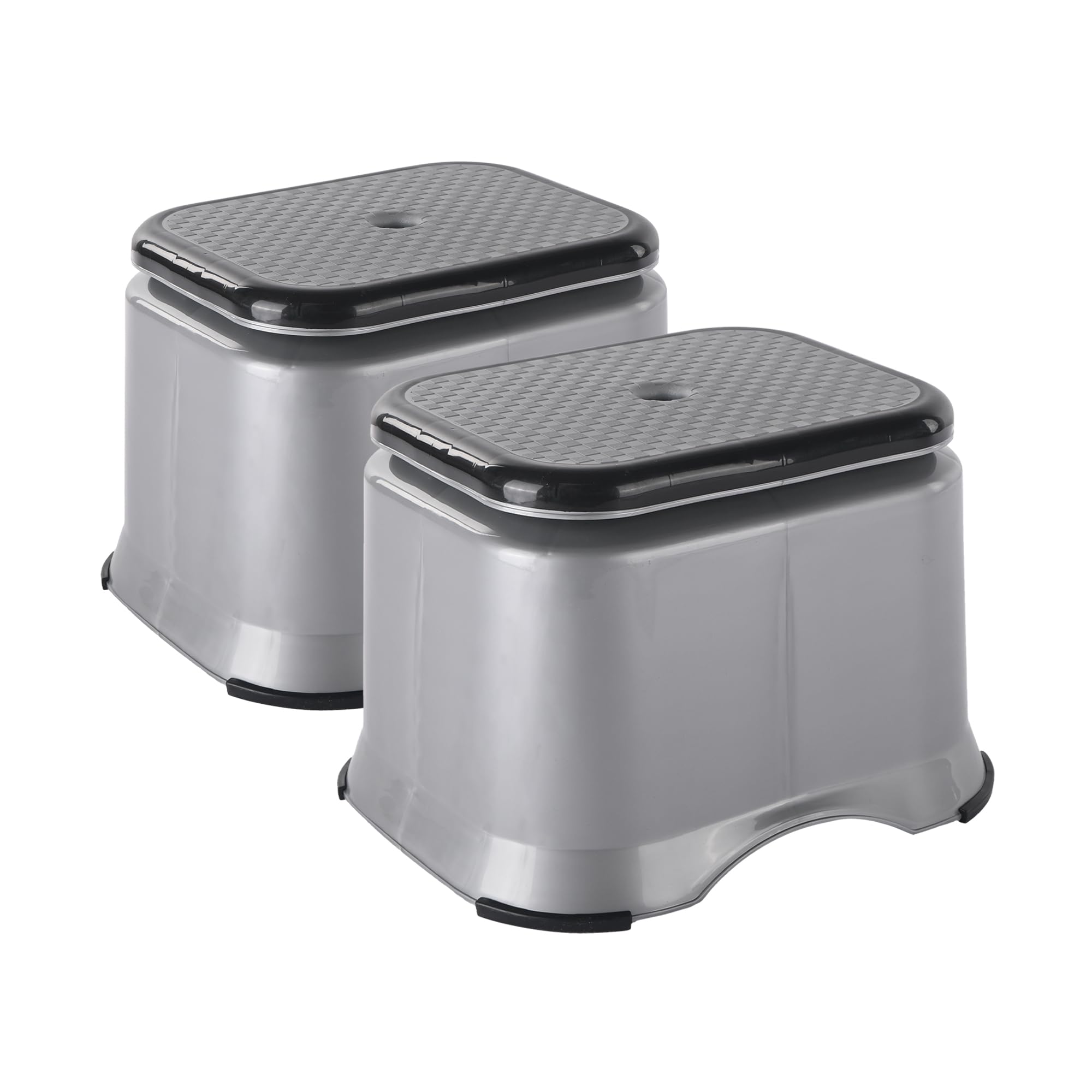 Heart Home Pack Of 2 Anti-Slip Bathroom Stool For Bathing | Comfortable Indoor & Outdoor Machiya For Sitting | Durable Adults Ba