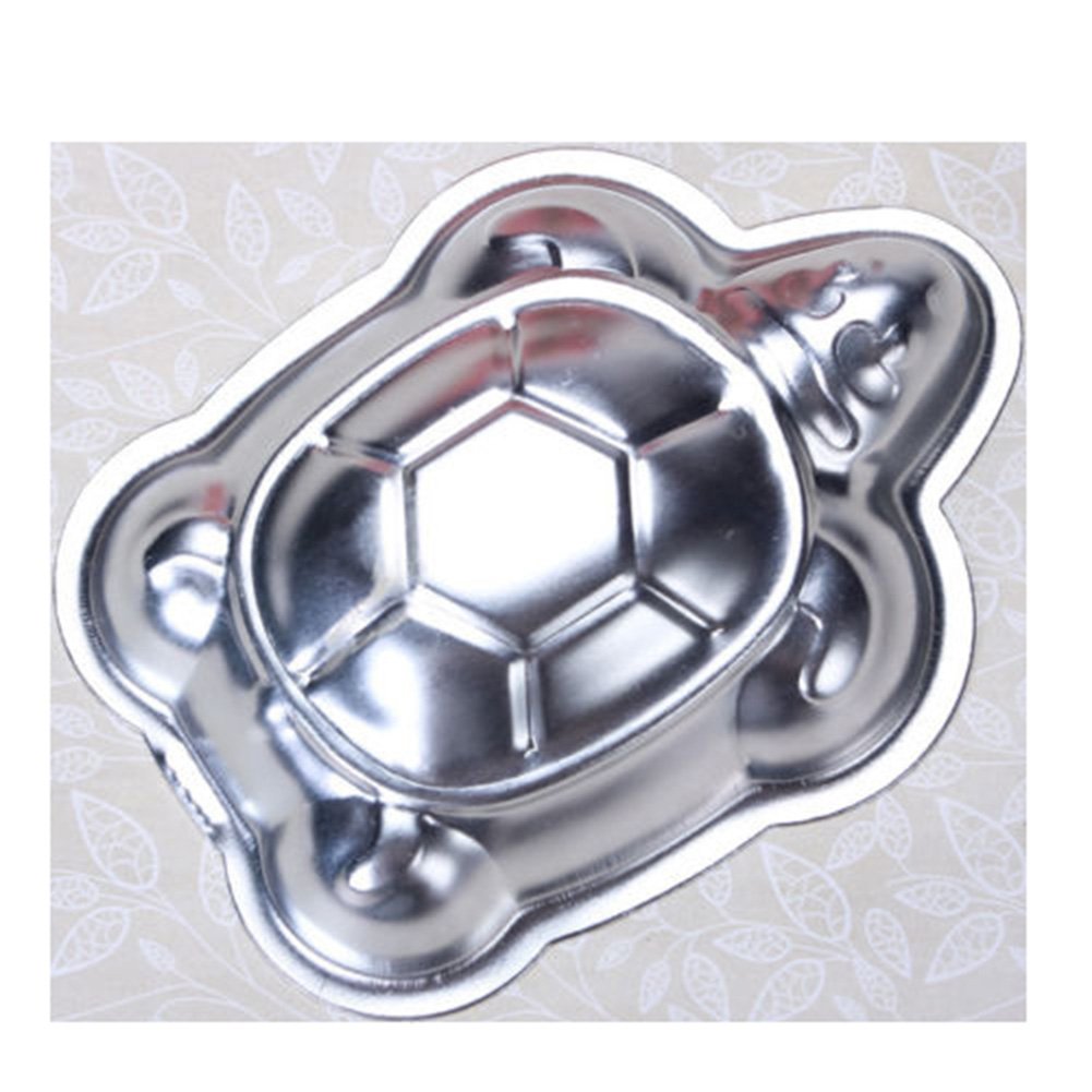 Pormasbenzer 2 Pcs Mini Small Aluminum Cake Mould Turtle Shape Cake Pan Decorating Mould Pudding Chocolate Jelly Tins Baking Too