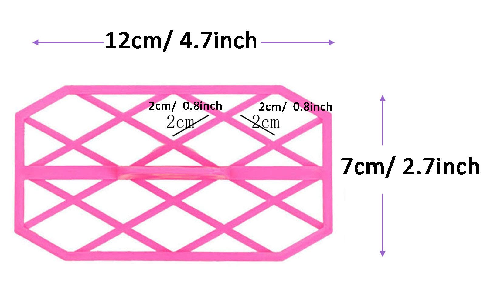 Wjsyshop Rhombus Diamond Shape Fondant Cake Mould Embosser Embossing Cutter Mold Stamp