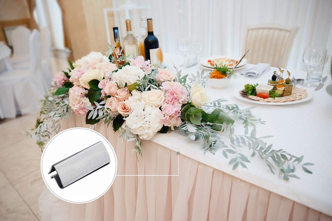 Navadeal Table Skirting Clips Tablecloth Clips For Table 3/4'' To 1'' With Hook | Pack Of 50 | Great For Wedding Home Meeting Pa