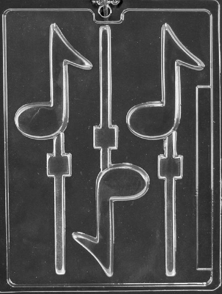 Grandmama'S Goodies J005 Musical Note Lollipop Sucker Chocolate Candy Mold With Exclusive Molding Instructions